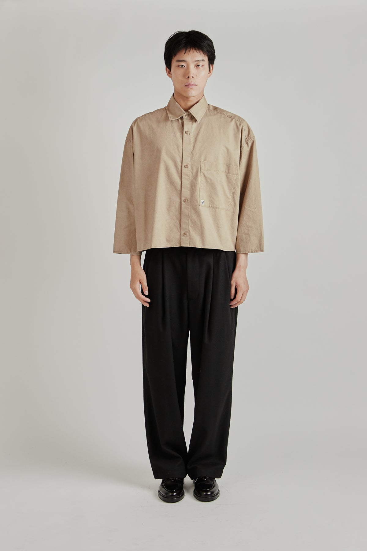 Merely Us Cropped Shirt - Washed Ecru