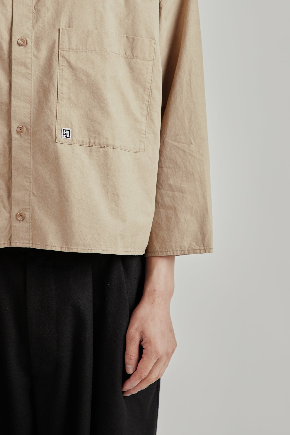 Merely Us Cropped Shirt - Washed Ecru