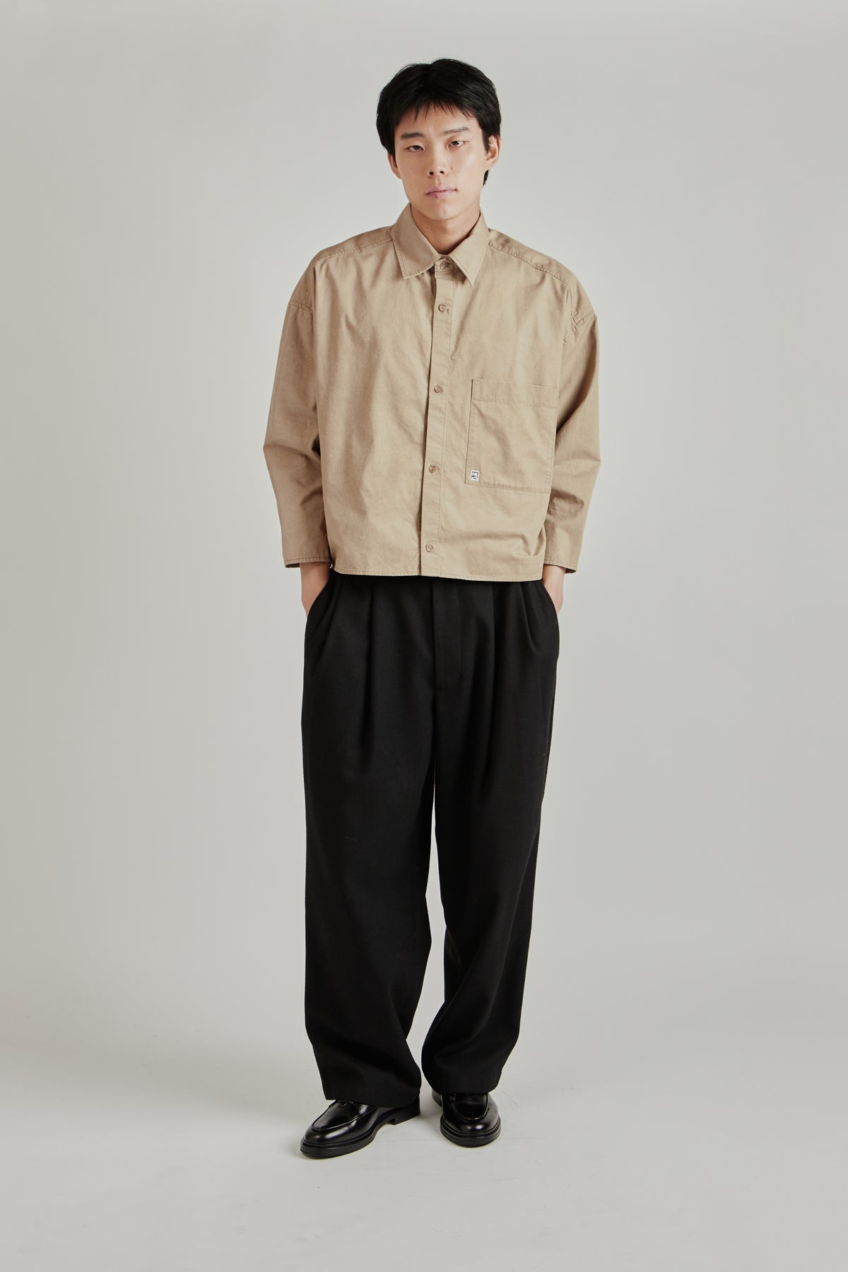 Merely Us Cropped Shirt - Washed Ecru