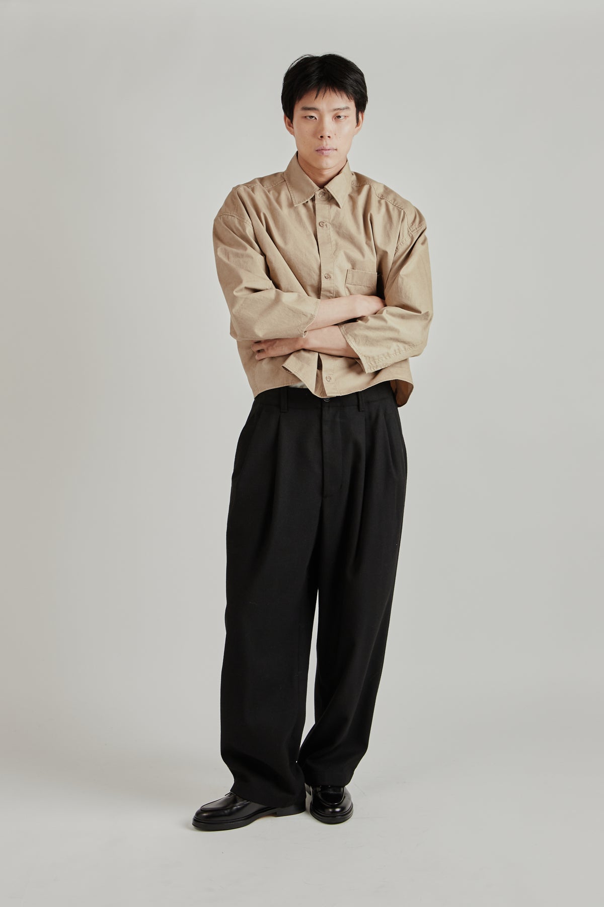 Merely Us Cropped Shirt - Washed Ecru