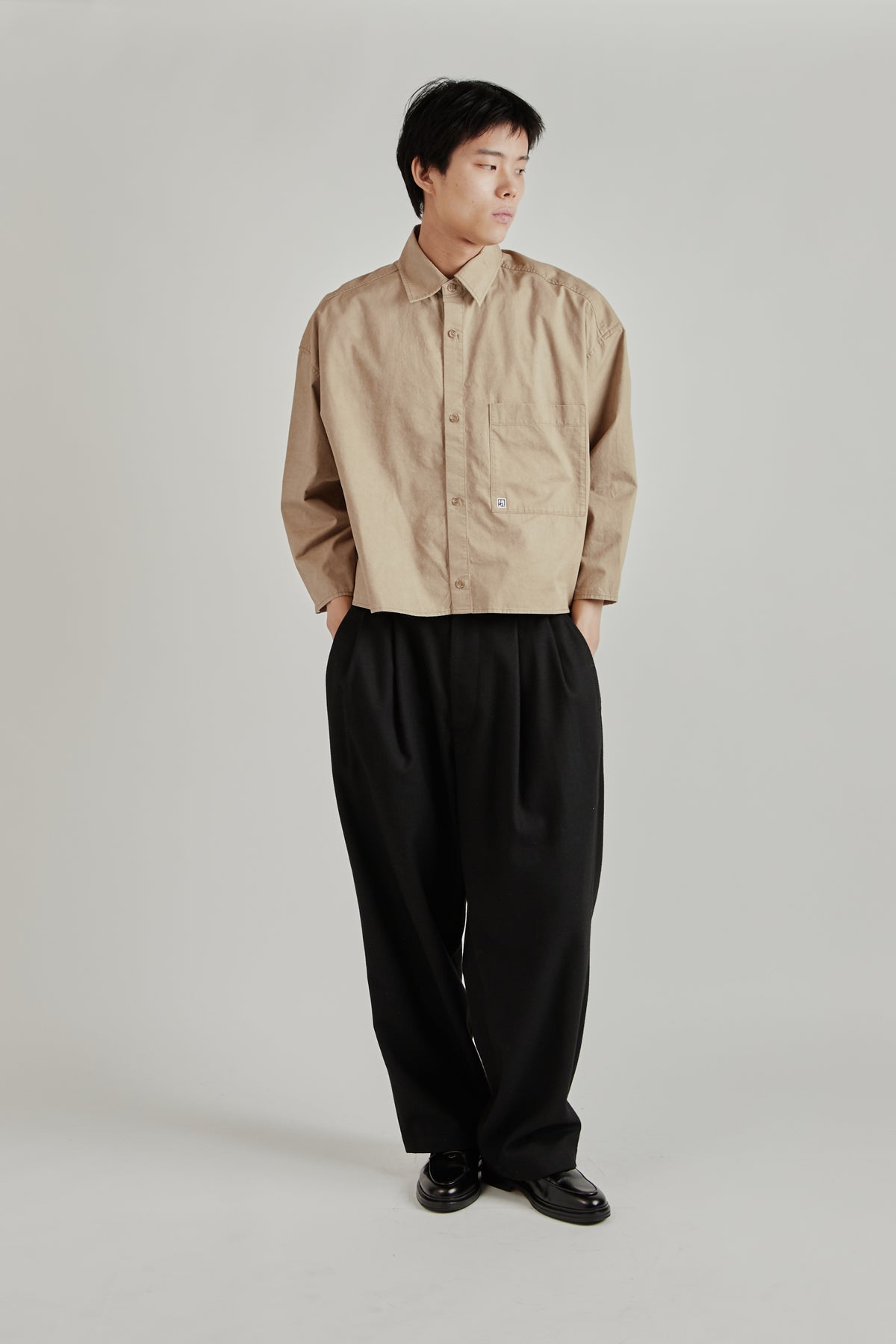 Merely Us Cropped Shirt - Washed Ecru