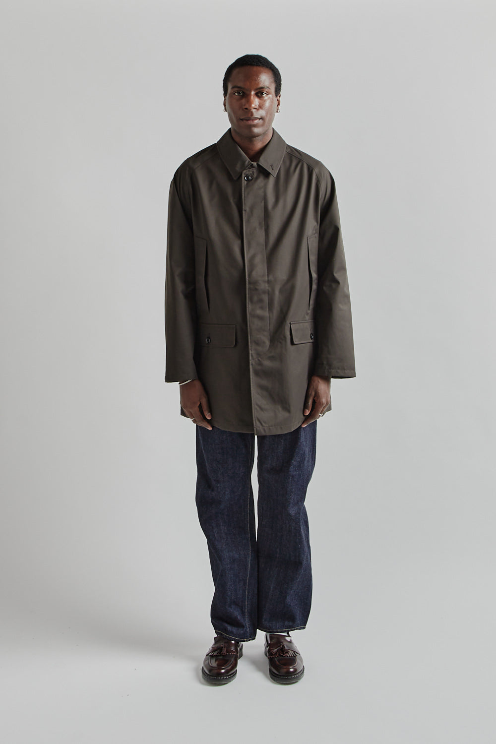 Namamica 2L Gore Tex Short Soutien Collar Coat Charcoal 01