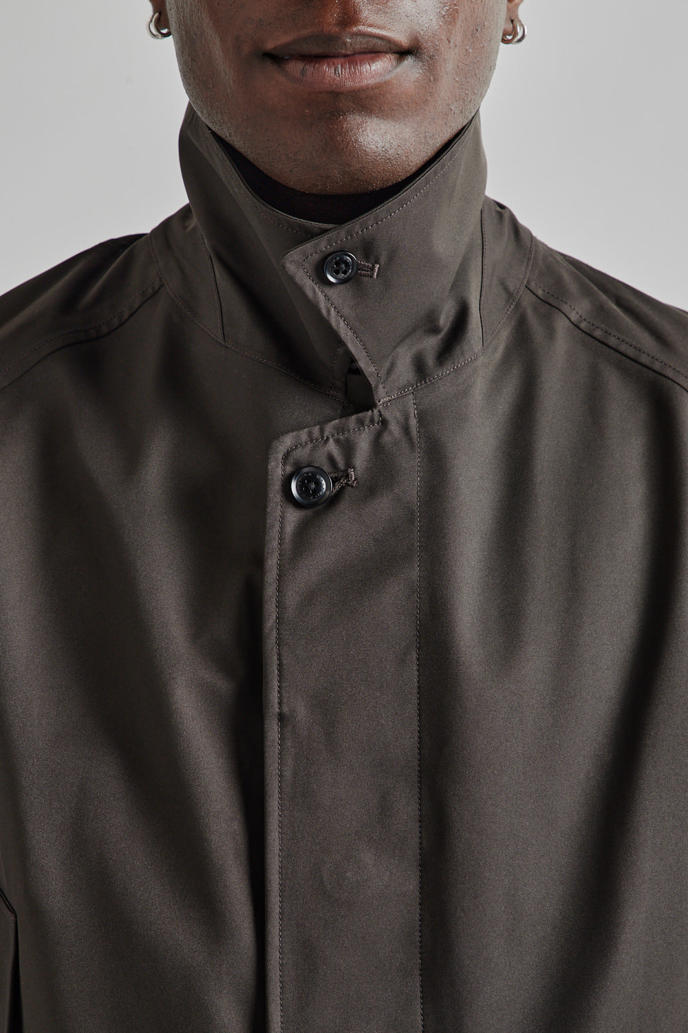 Namamica 2L Gore Tex Short Soutien Collar Coat Charcoal 011