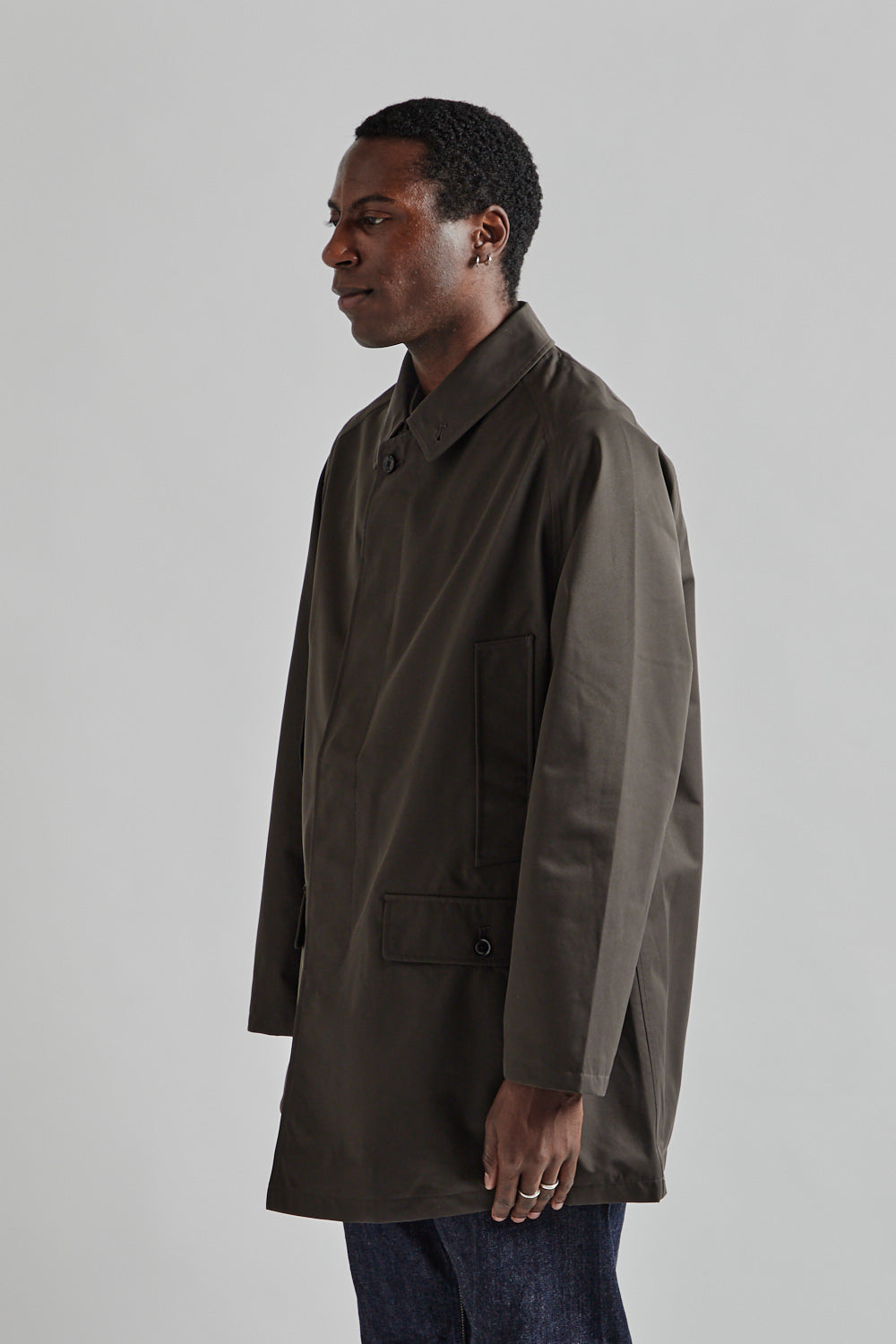 Namamica 2L Gore Tex Short Soutien Collar Coat Charcoal 03