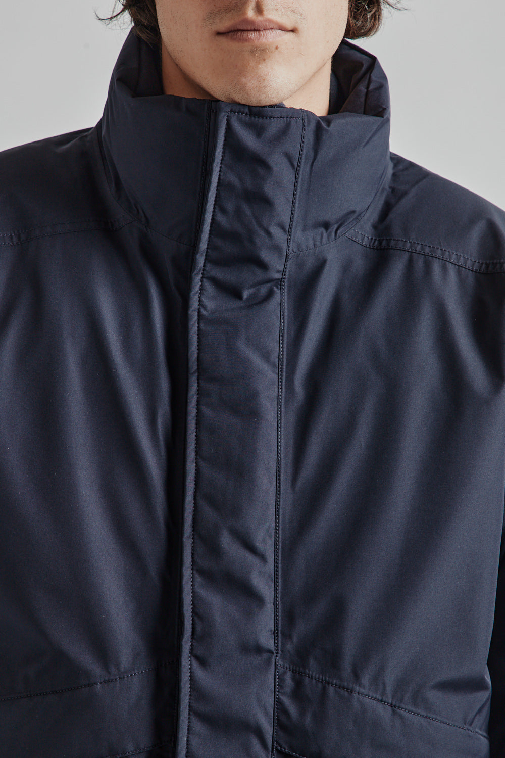 Nanamica Gore-Tex Short Down Jacket - Navy | Wallace Mercantile Shop