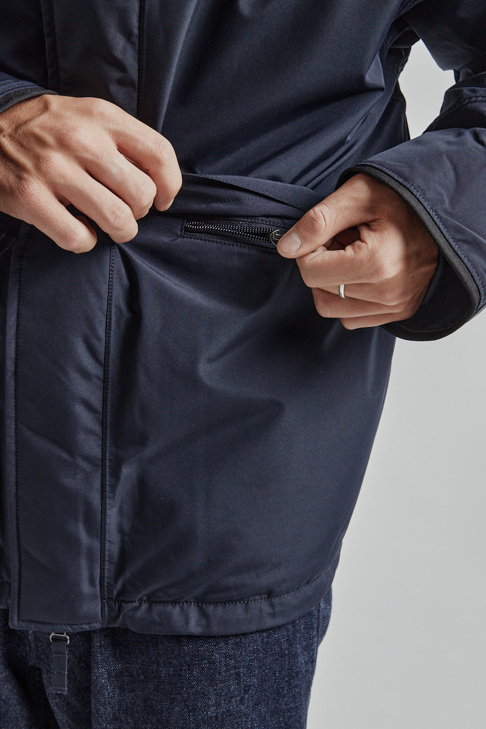 Nanamica Gore-Tex Short Down Jacket - Navy | Wallace