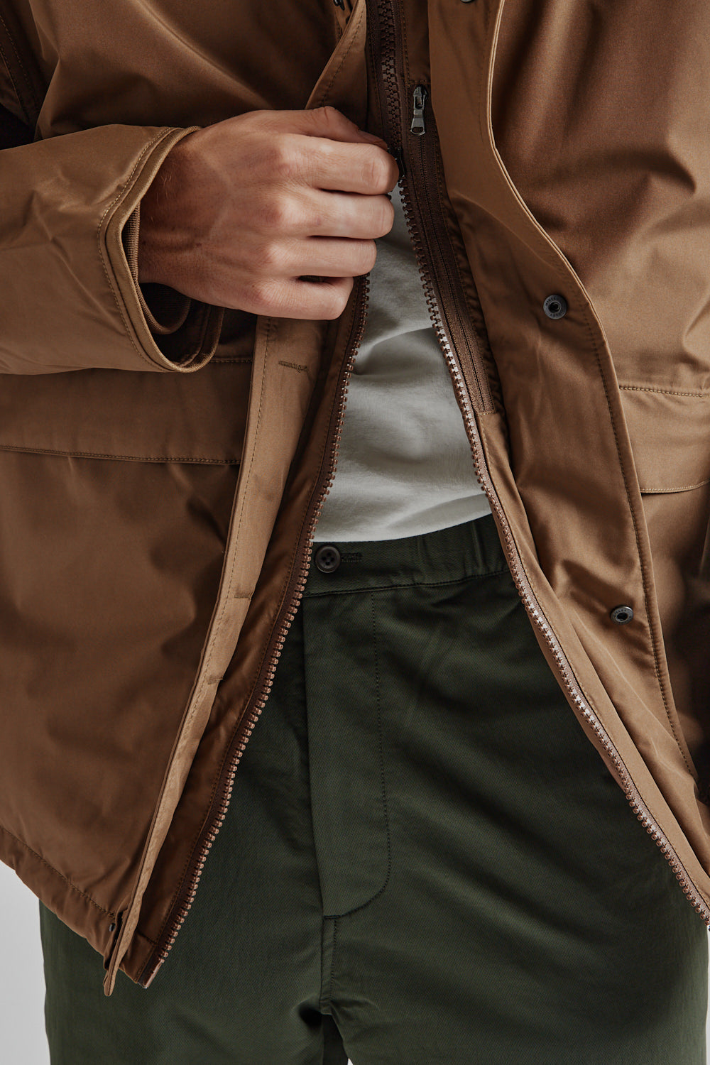 Nanamica Gore-Tex Short Down Jacket - Wet Sand | Wallace