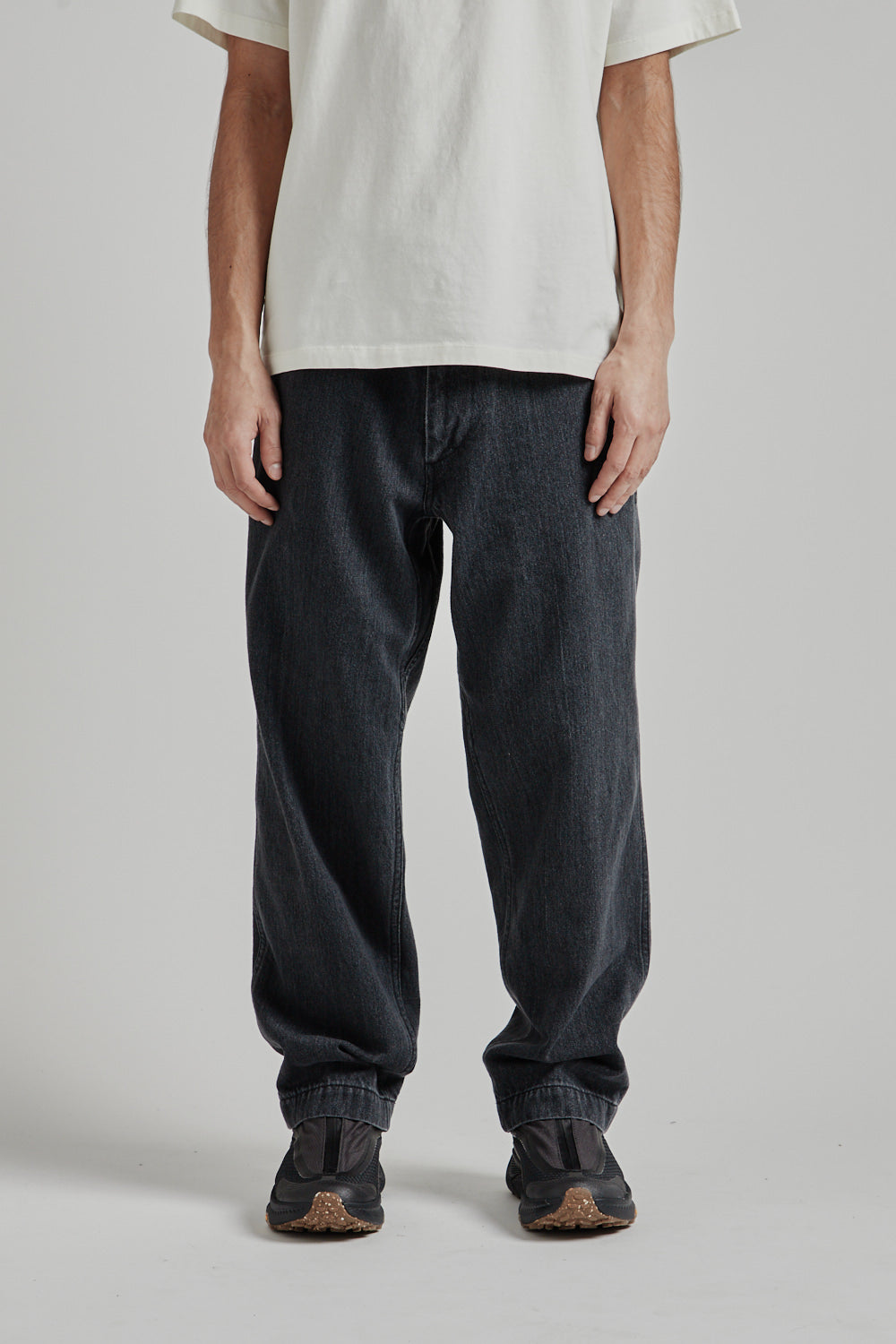 Nanamica Wide Denim Pants - Gray | Wallace Mercantile Shop Nanamica Wide Denim Pants - Gray | Wallace Mercantile Shop