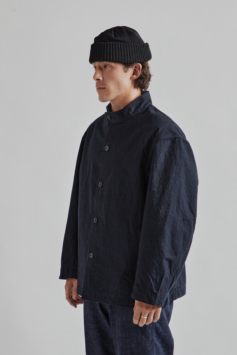 Namamica Wool Gore Tex Cadet Coat Down Liner Navy 03