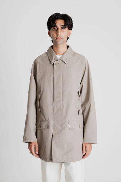 Nanamica 2L GORE-TEX Short Soutien Collar Coat in Beige