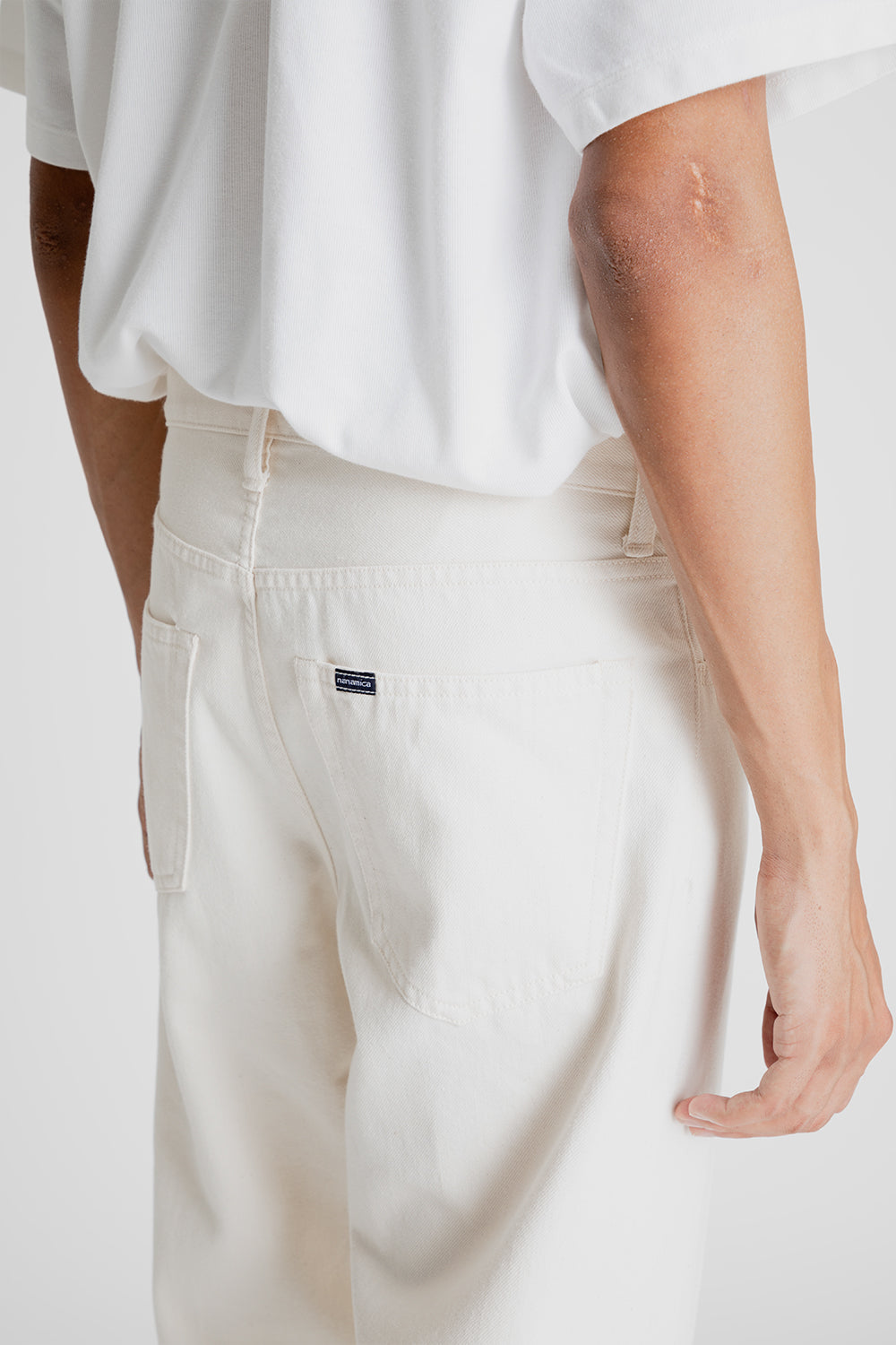 Nanamica 5 Pocket Straight Denim Pants in Natural