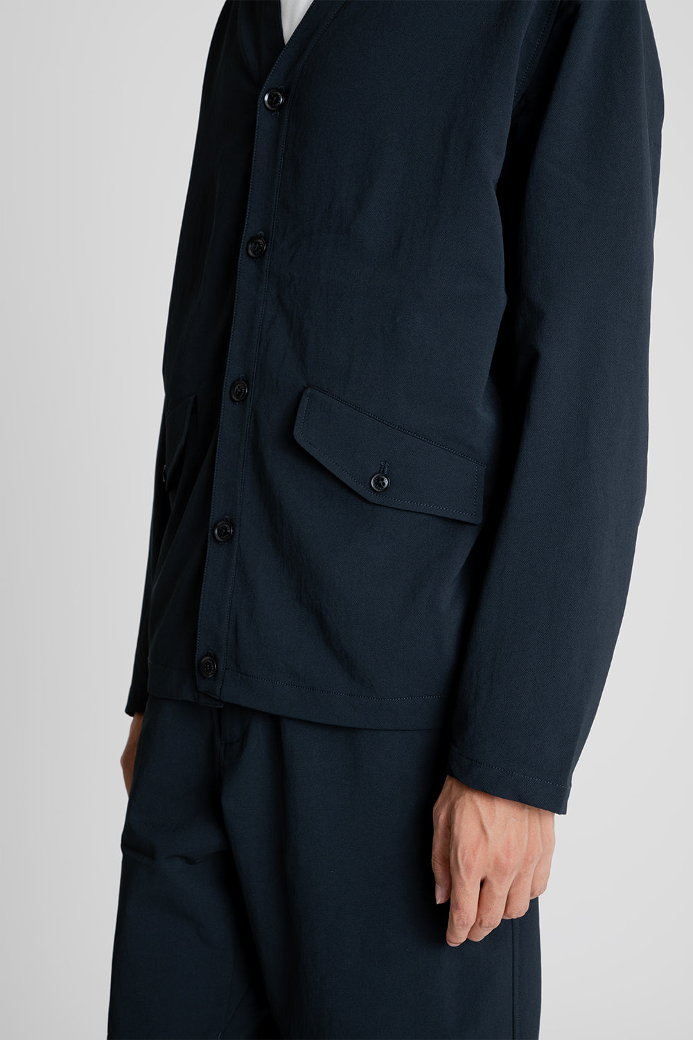 Nanamica ALPHADRY Cardigan in Black | Wallace Mercantile Shop