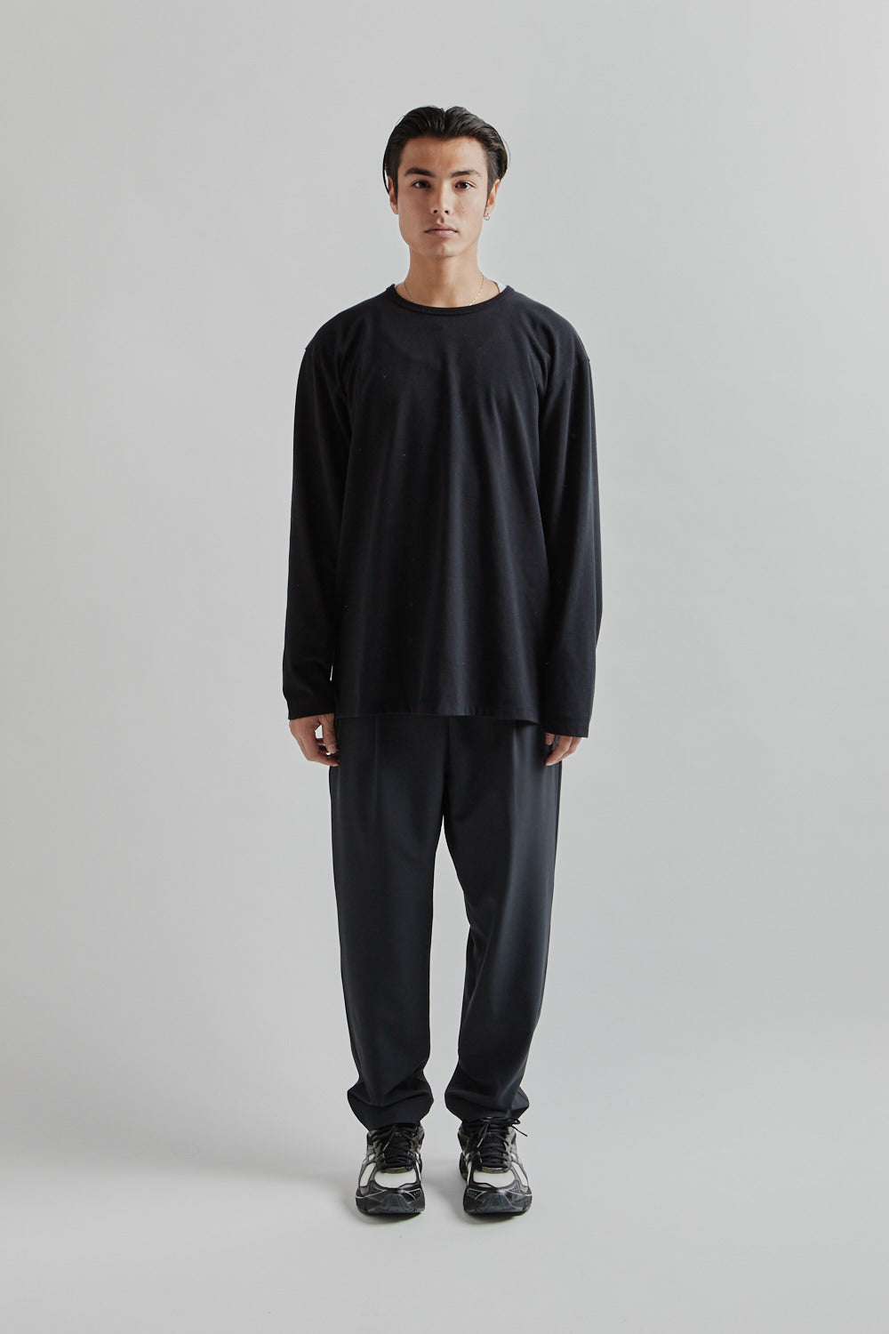 Nanamica COOLMAX Jersey L/S Tee - Black | Wallace Mercantile Shop