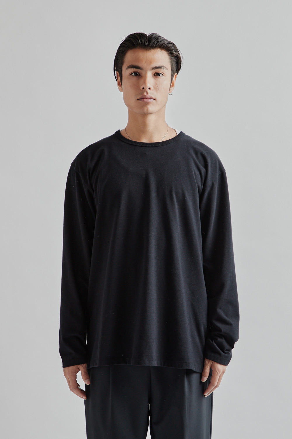 Nanamica COOLMAX Jersey LS Tee Black 02