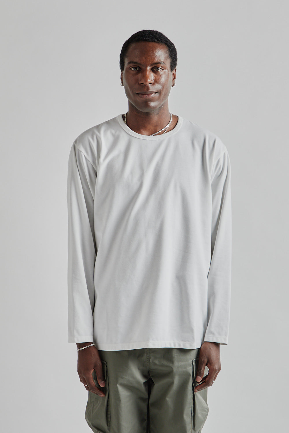 Nanamica COOLMAX Jersey LS Tee White 2