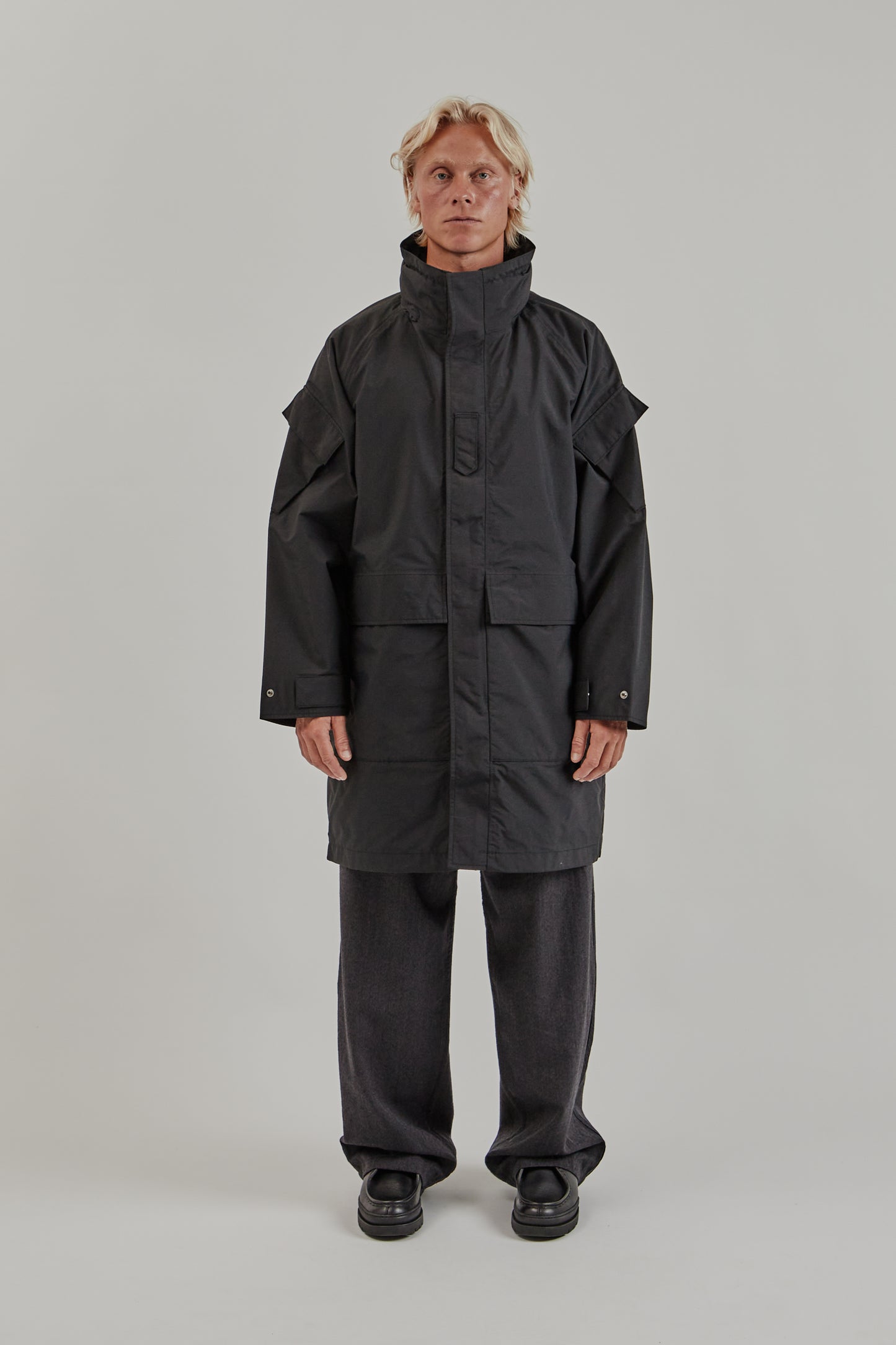 Nanamica FW25 2L Nylon Gore-Tex Cruiser Coat Black 1