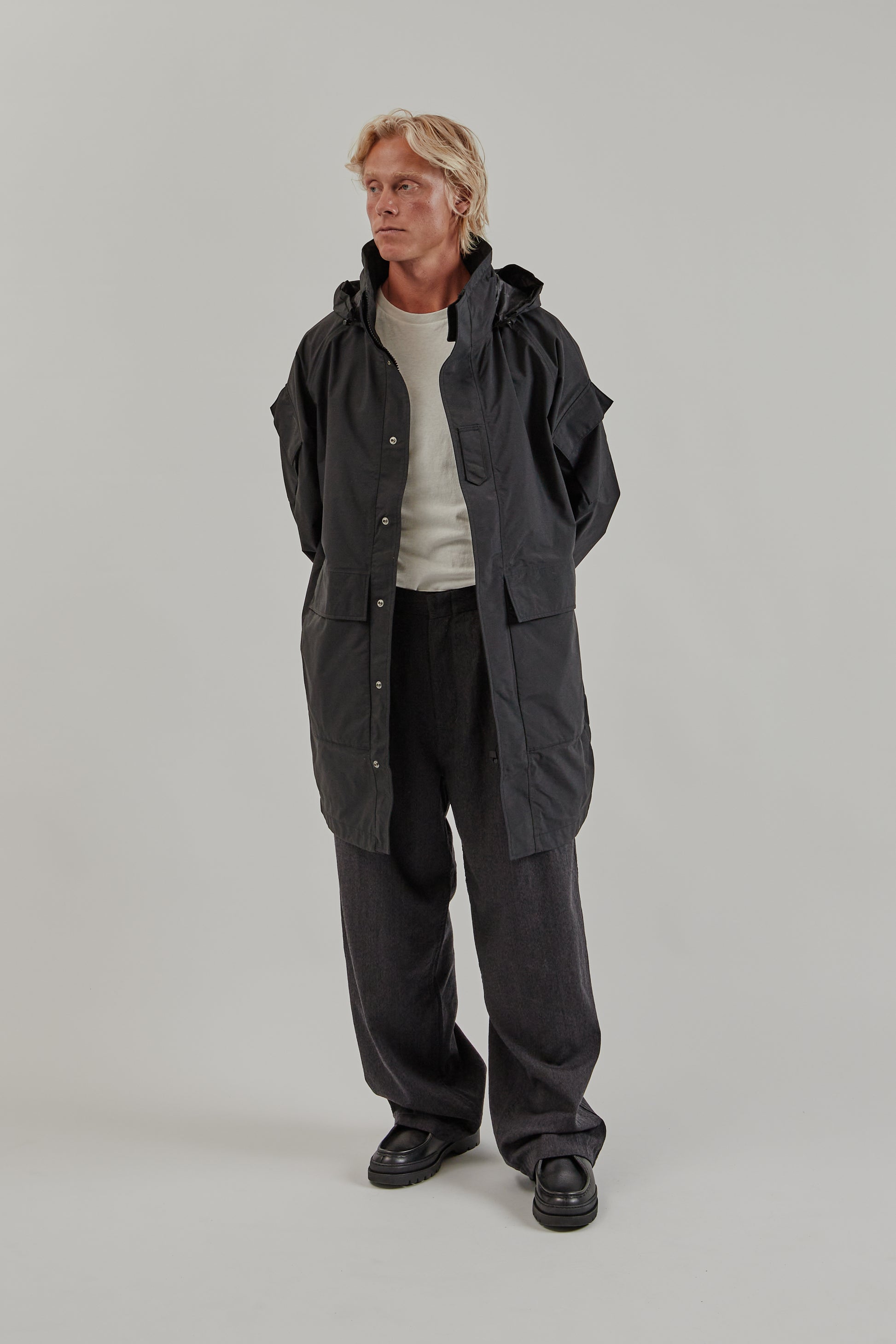 Nanamica FW25 2L Nylon Gore-Tex Cruiser Coat Black 19