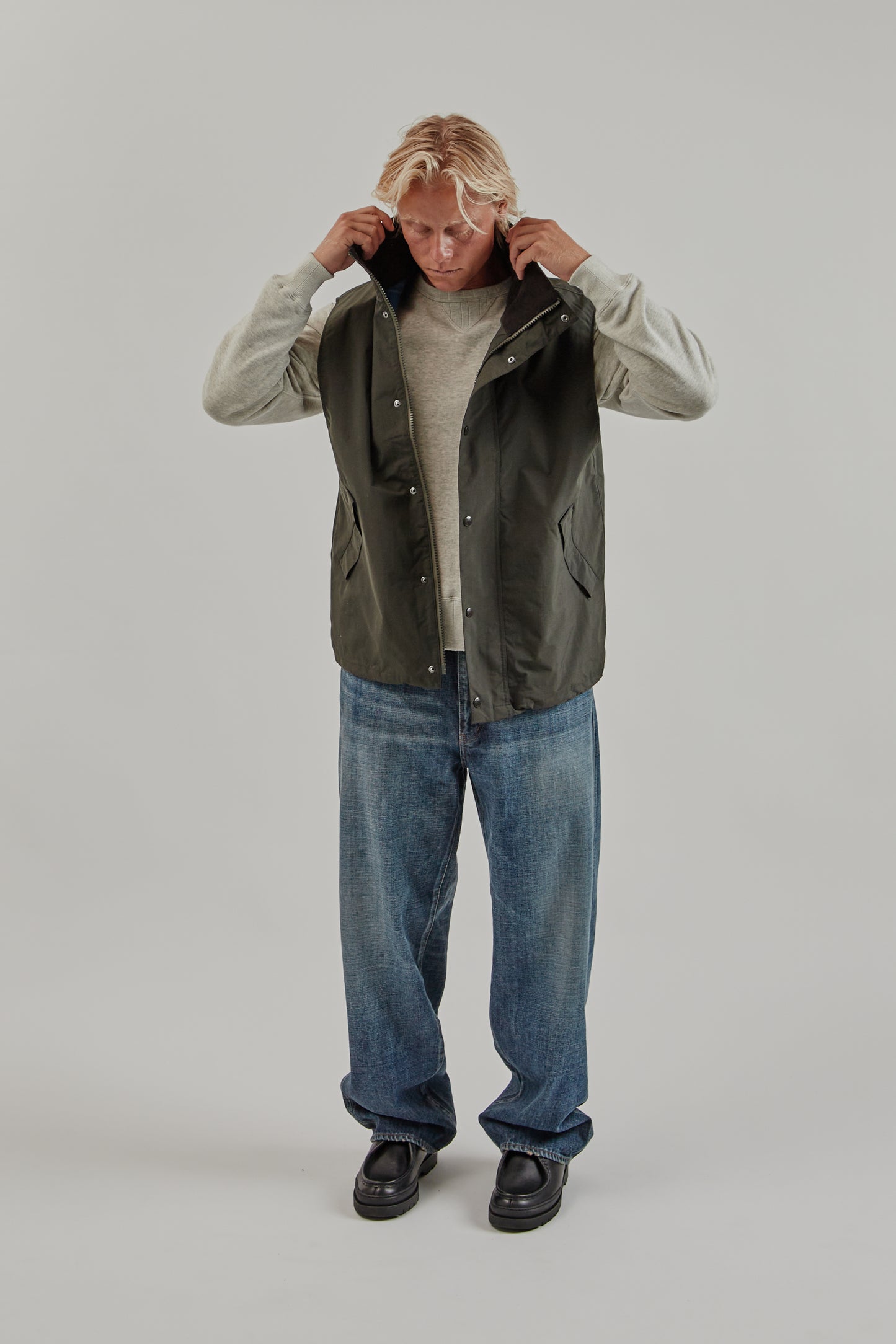 Nanamica FW25 2L PERTEX UNLIMITED Field Vest Dark Olive 11