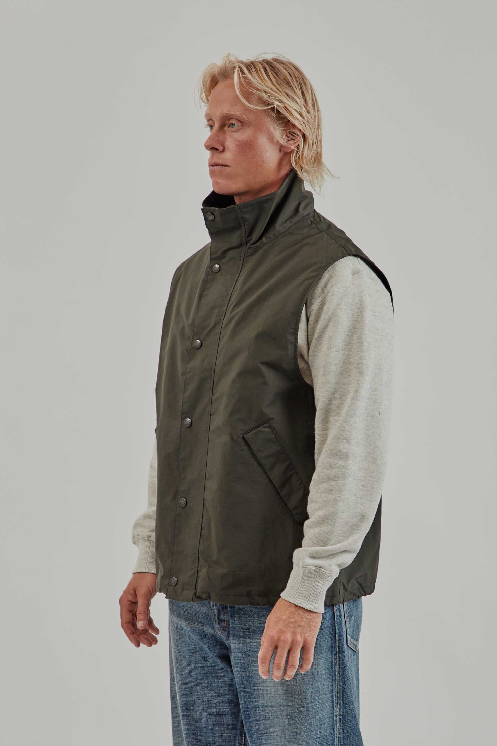 Nanamica FW25 2L PERTEX UNLIMITED Field Vest Dark Olive 3