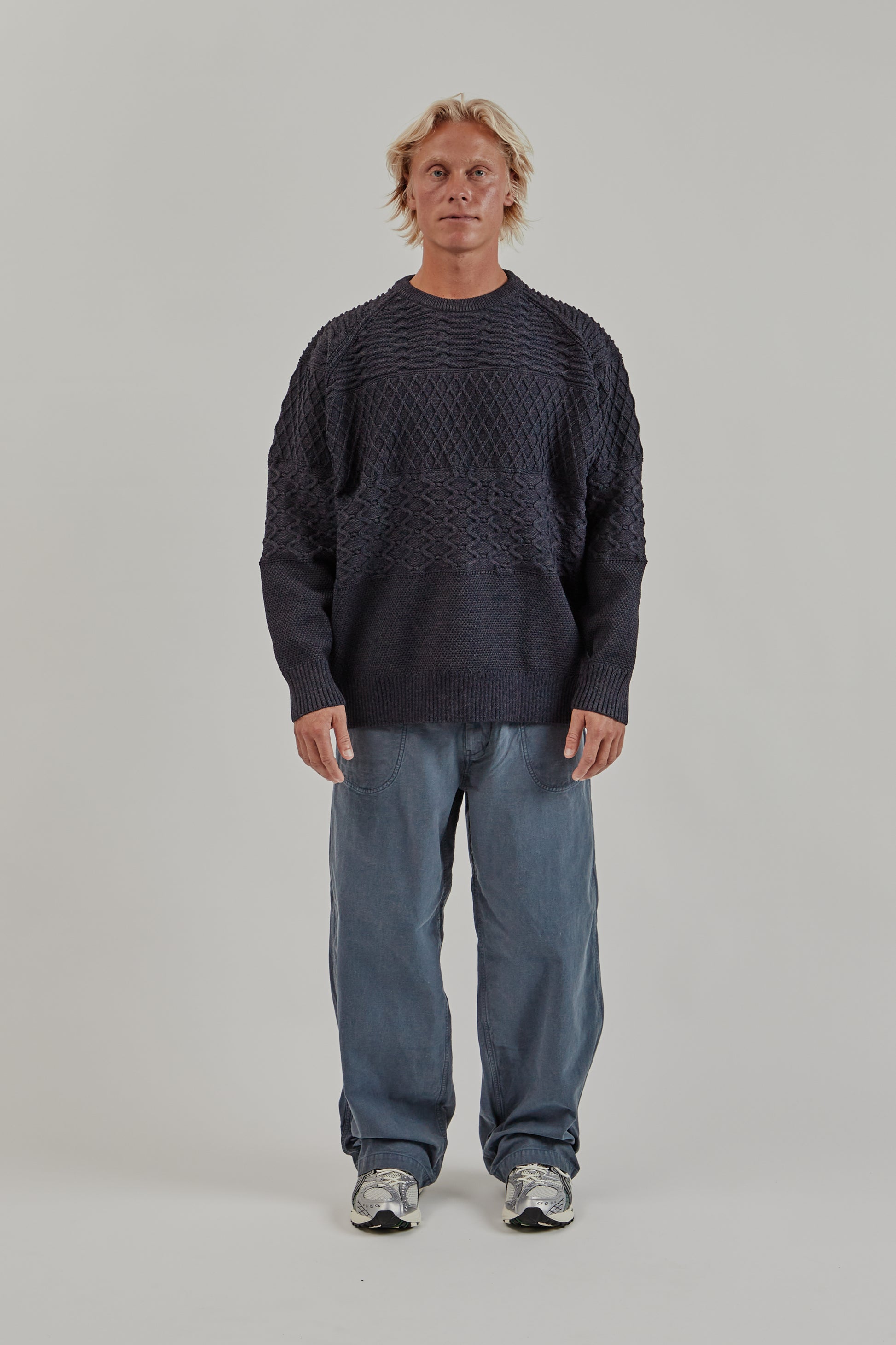 Nanamica FW25 Crew Neck Sweater Dark Navy 1