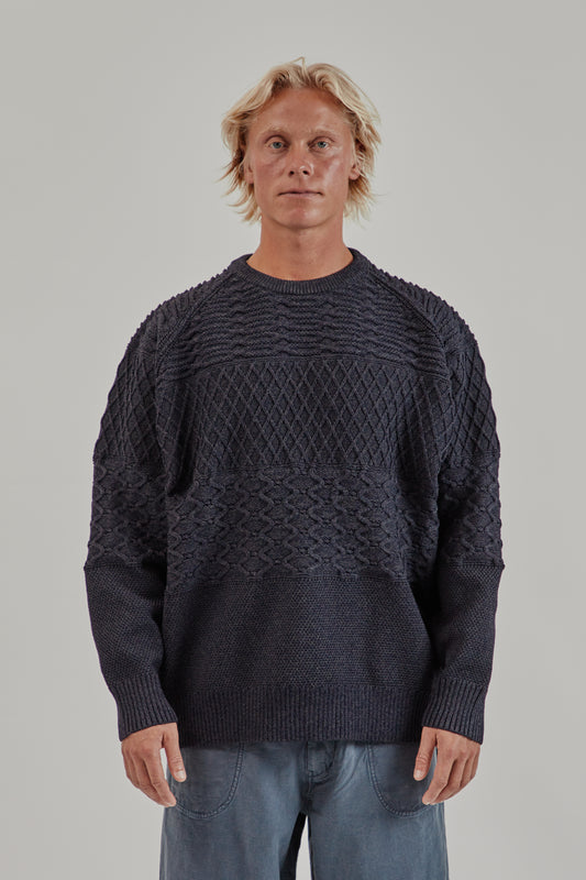 Nanamica FW25 Crew Neck Sweater Dark Navy 2