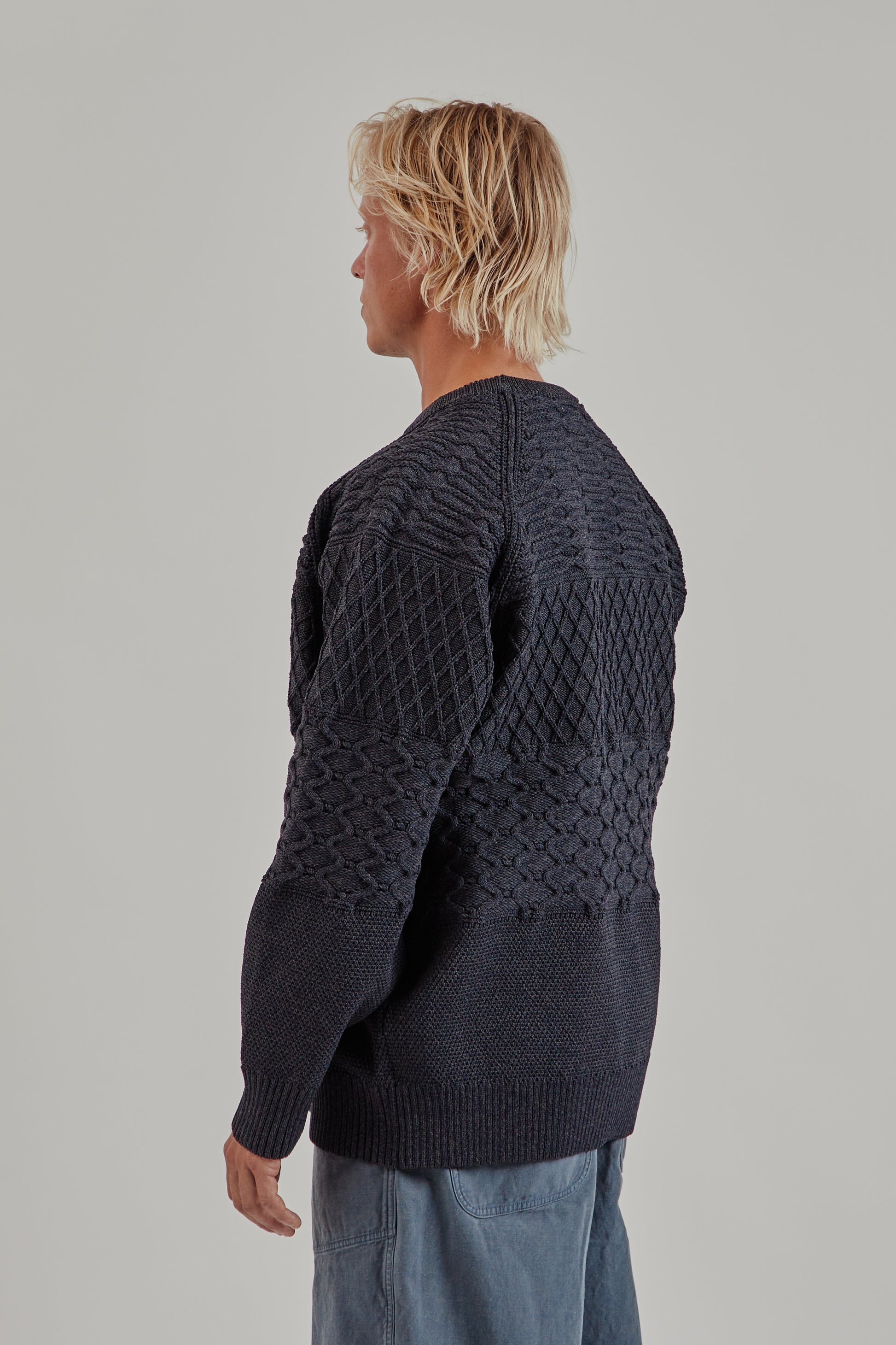 Nanamica FW25 Crew Neck Sweater Dark Navy 4