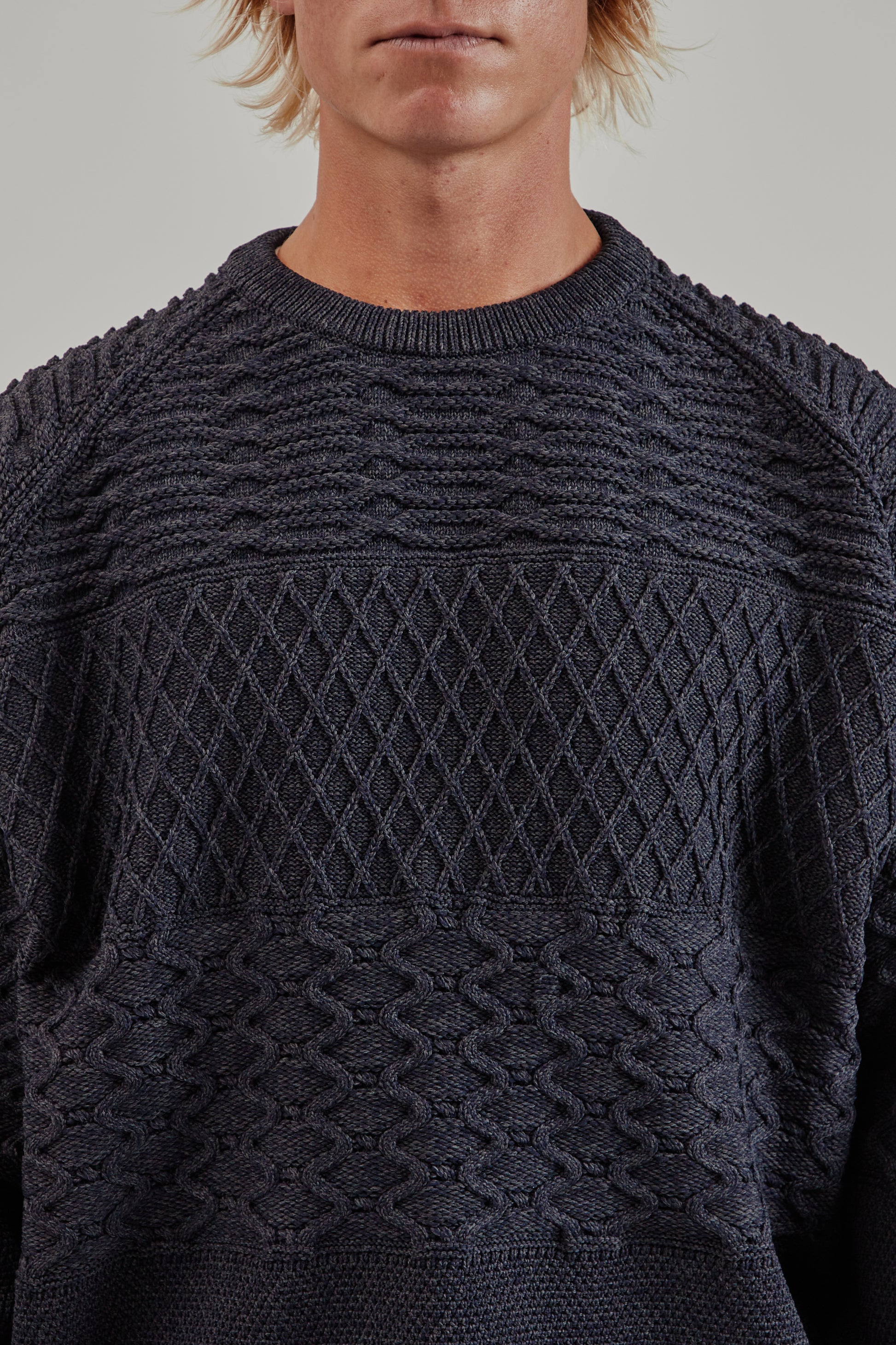 Nanamica FW25 Crew Neck Sweater Dark Navy 6