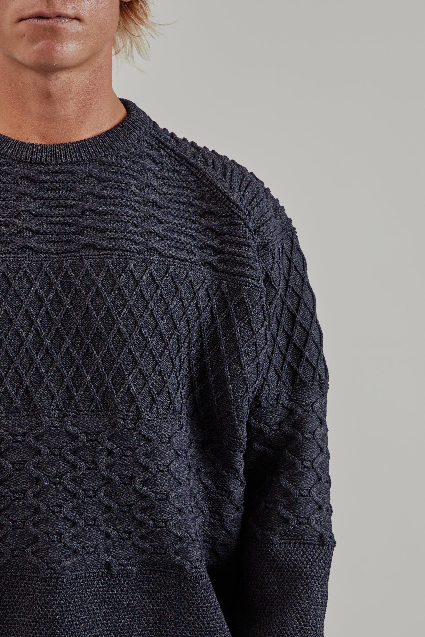 Nanamica FW25 Crew Neck Sweater Dark Navy 7