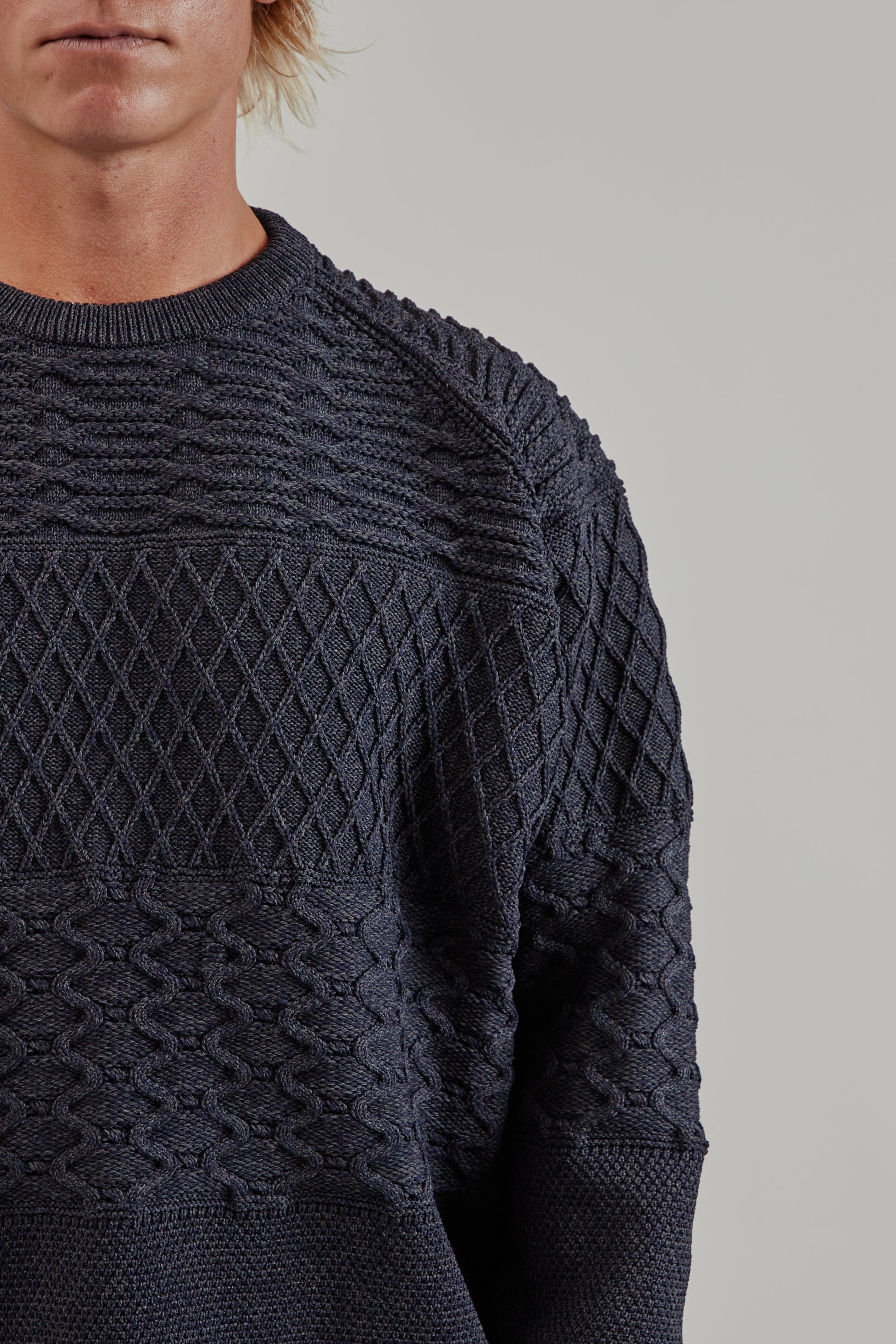 Nanamica FW25 Crew Neck Sweater Dark Navy 7