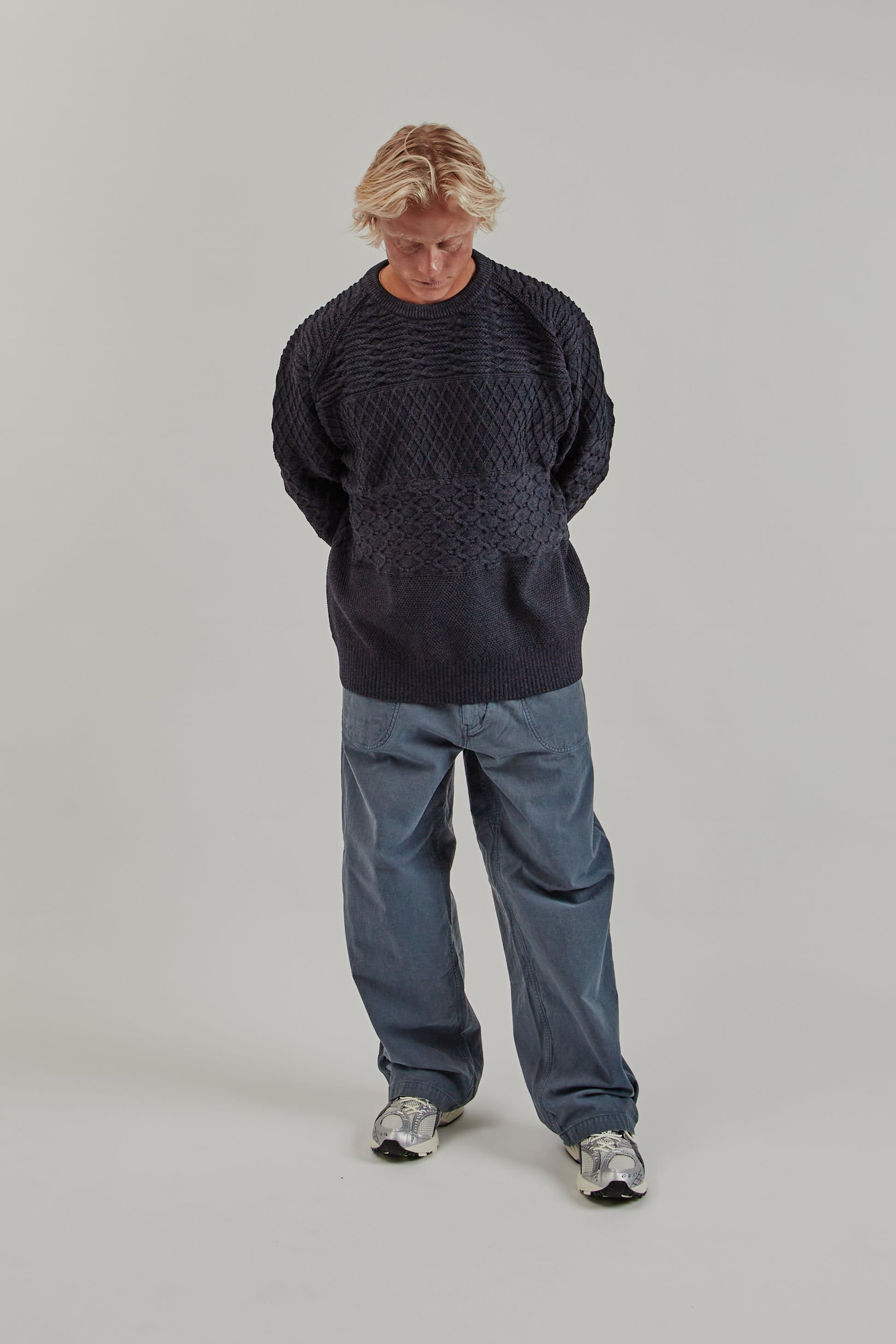 Nanamica FW25 Crew Neck Sweater Dark Navy 9