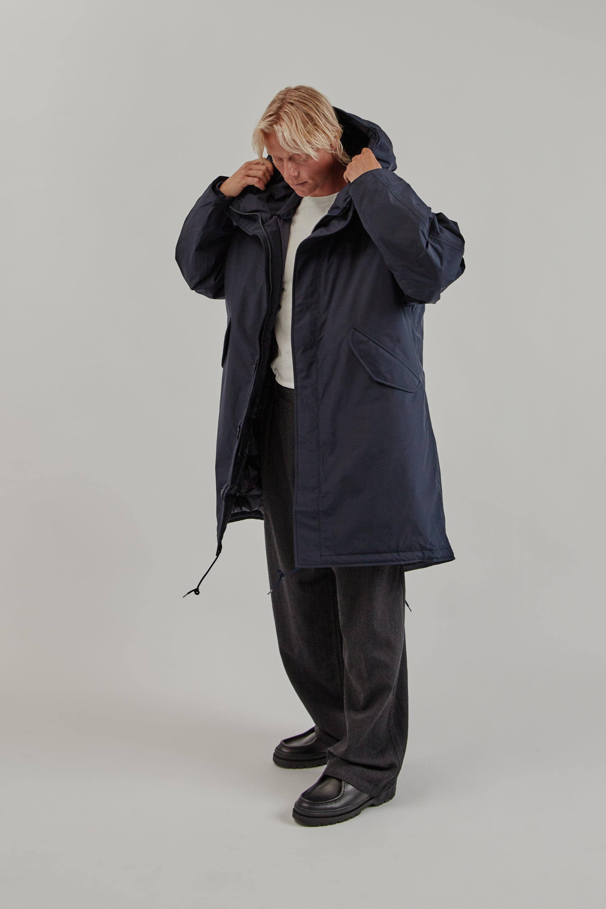 Nanamica FW25 Gore-Tex Long Down Coat Navy 18