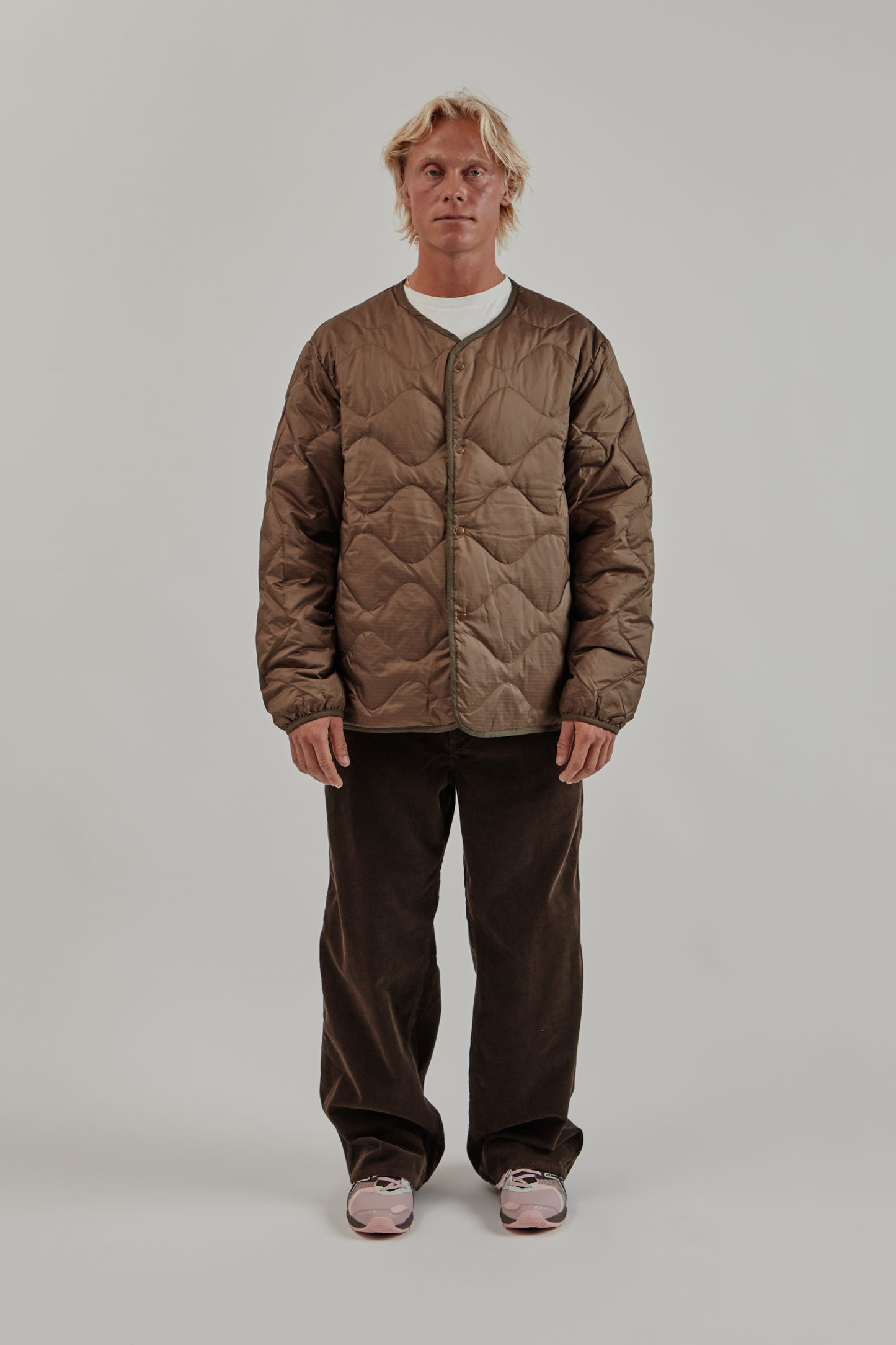 Nanamica FW25 Reversible Down Cardigan Brown 11