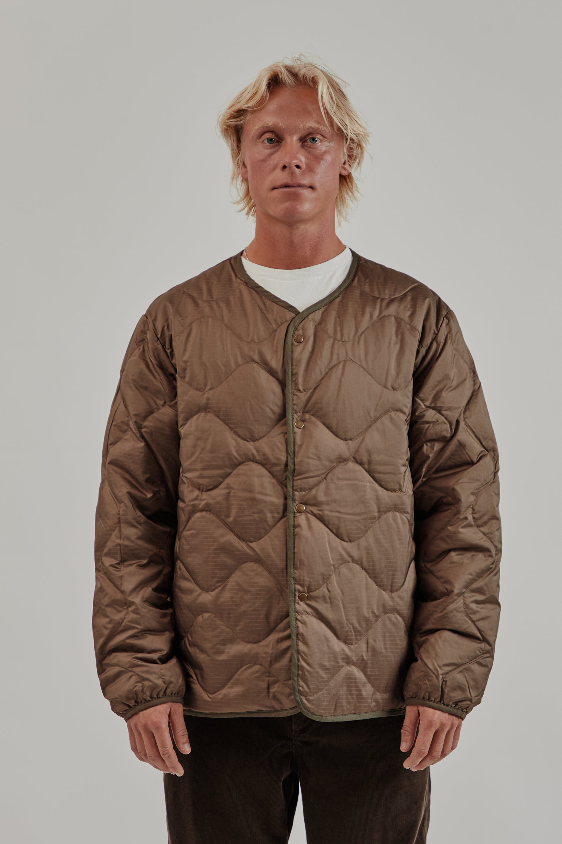 Nanamica FW25 Reversible Down Cardigan Brown 12