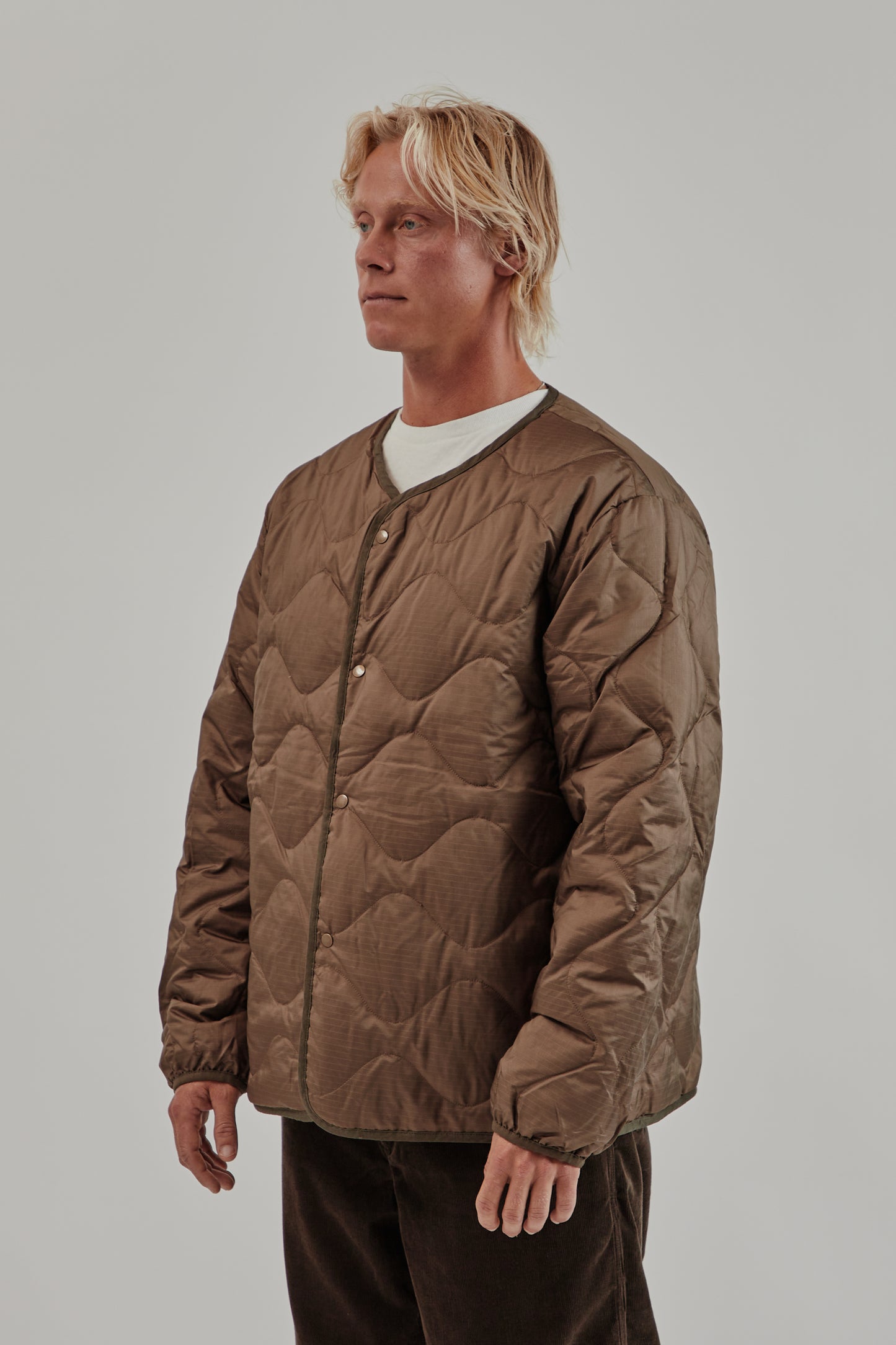 Nanamica FW25 Reversible Down Cardigan Brown 13