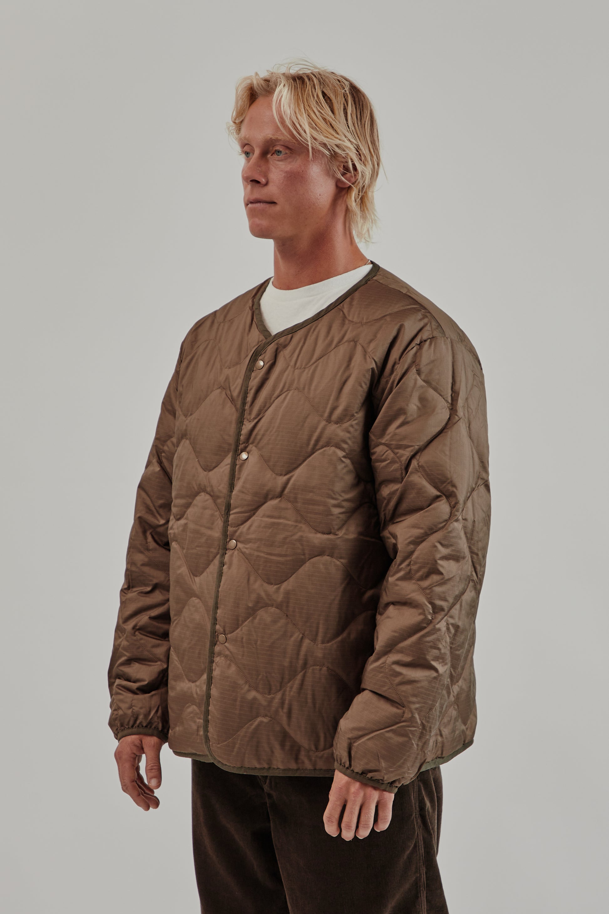 Nanamica FW25 Reversible Down Cardigan Brown 13