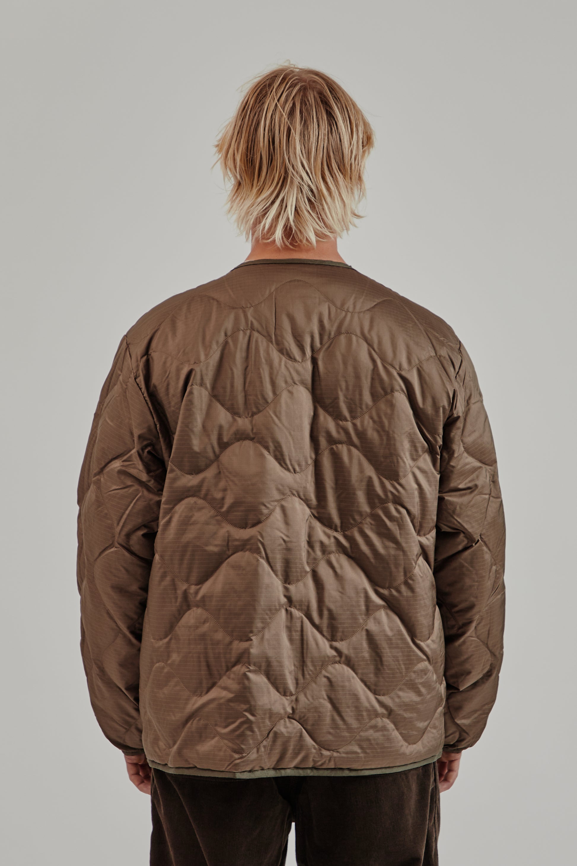 Nanamica FW25 Reversible Down Cardigan Brown 15