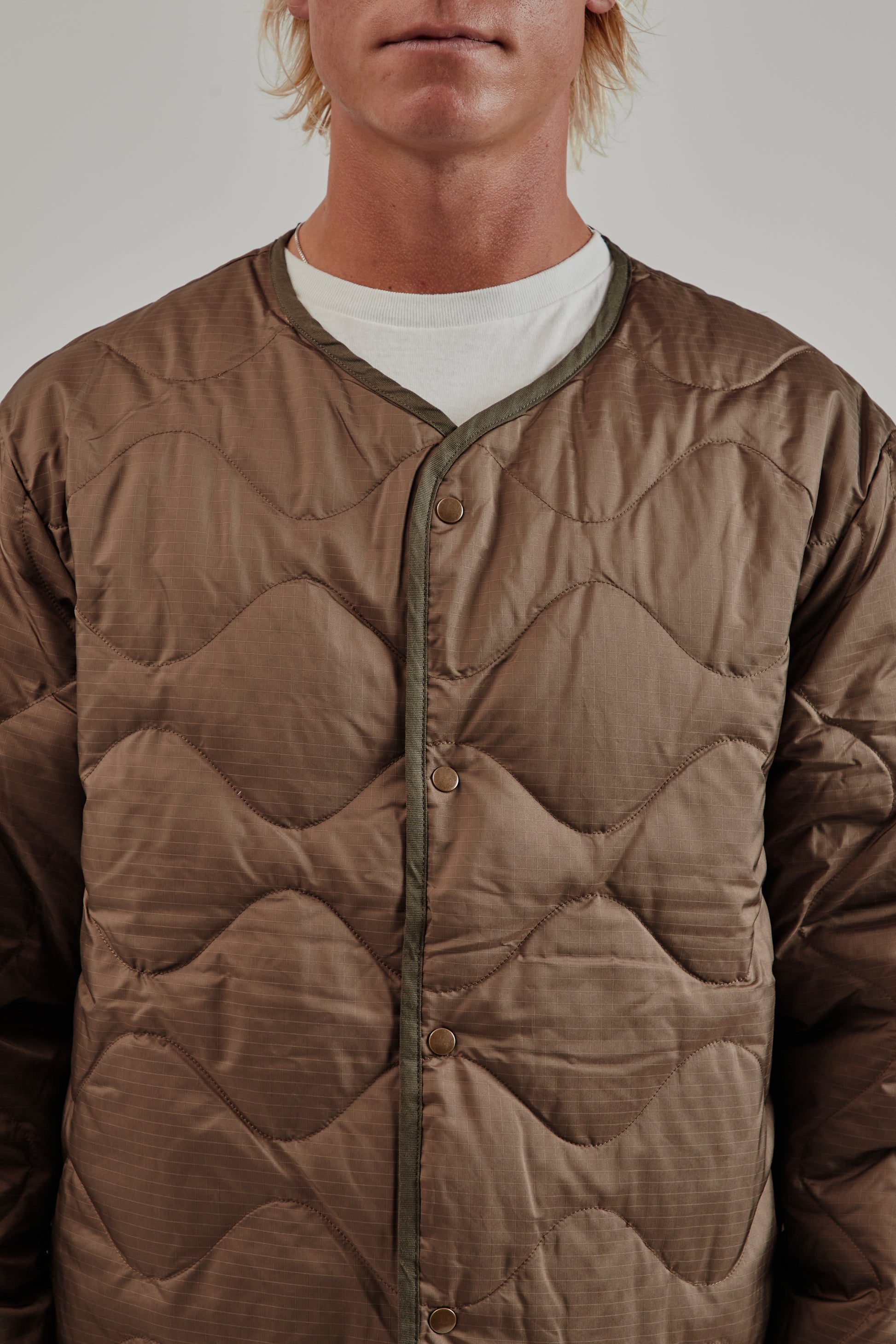 Nanamica FW25 Reversible Down Cardigan Brown 16