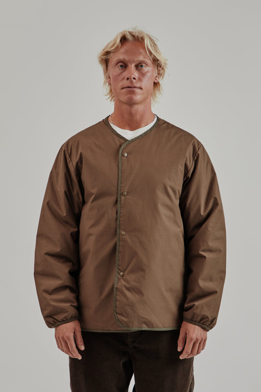 Nanamica FW25 Reversible Down Cardigan Brown 2