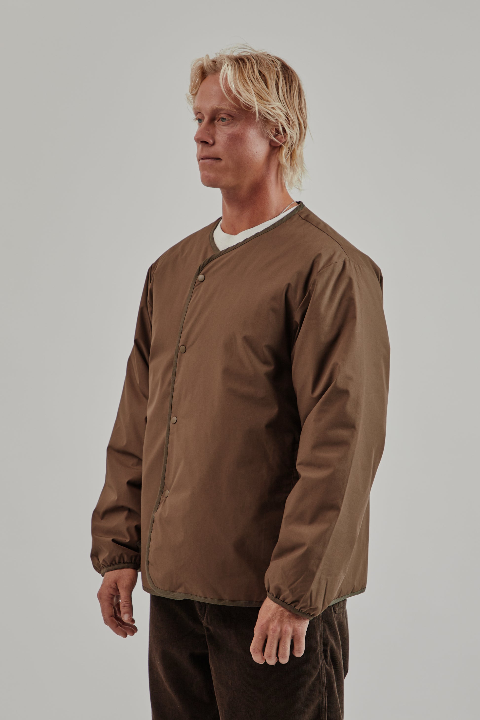Nanamica FW25 Reversible Down Cardigan Brown 3