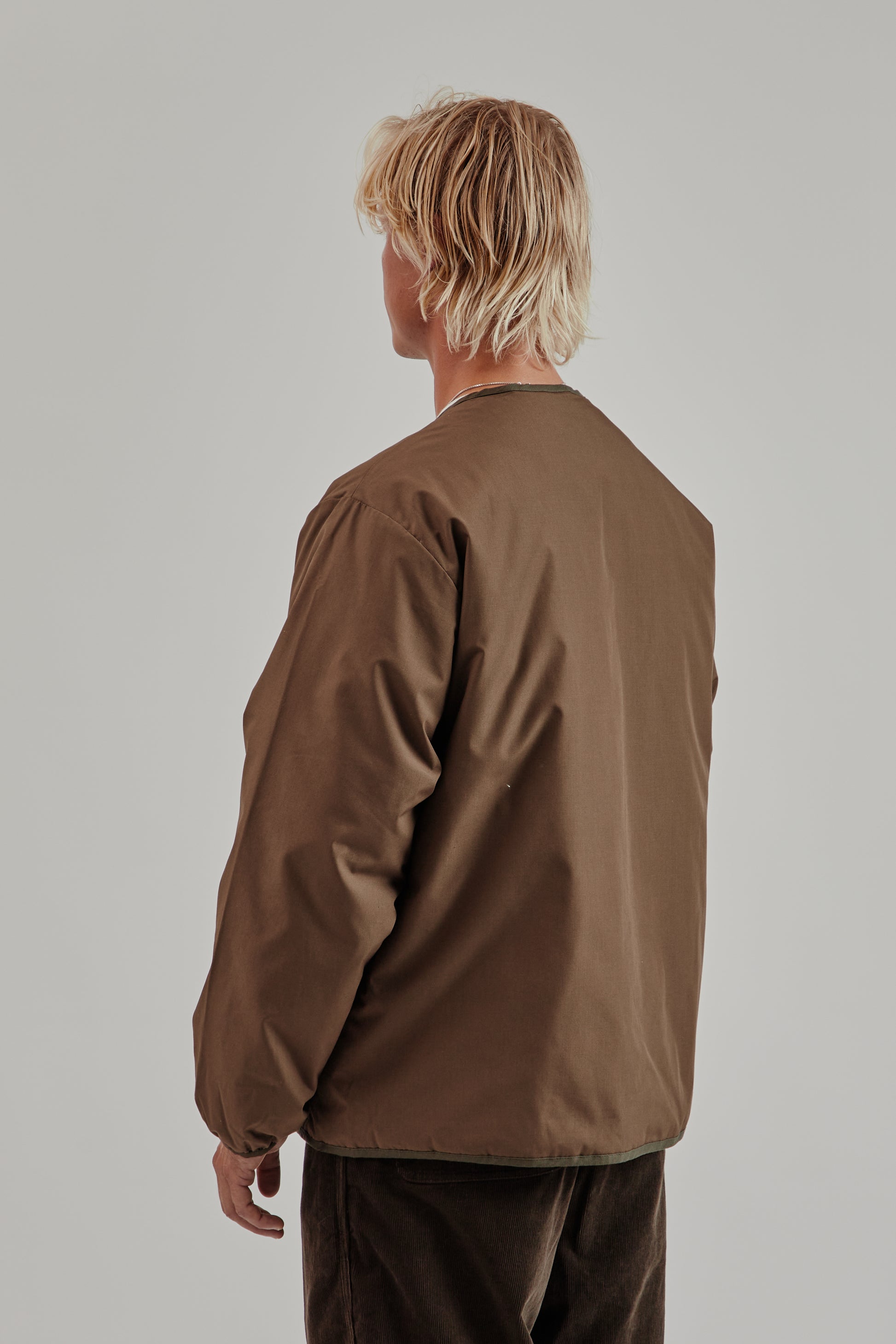 Nanamica FW25 Reversible Down Cardigan Brown 4