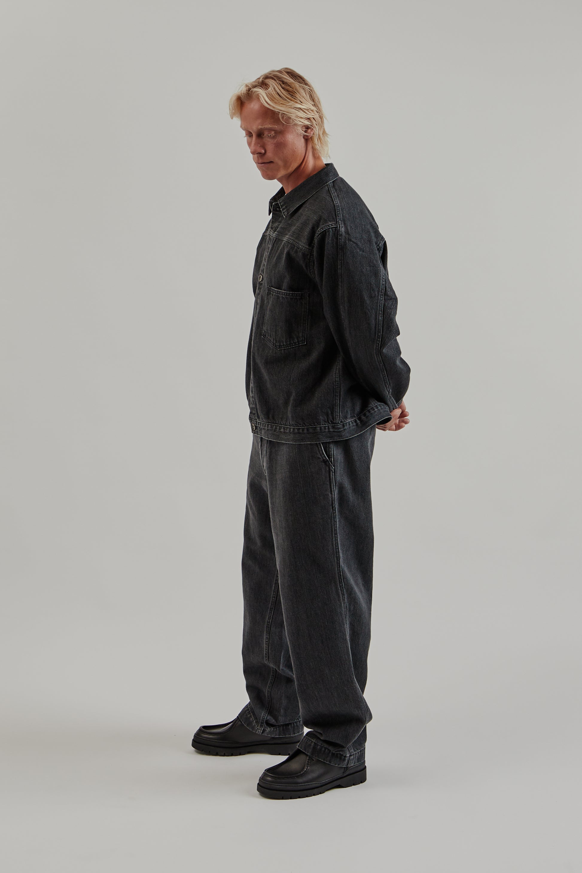 Nanamica FW25 Short Denim Jacket Gray 11