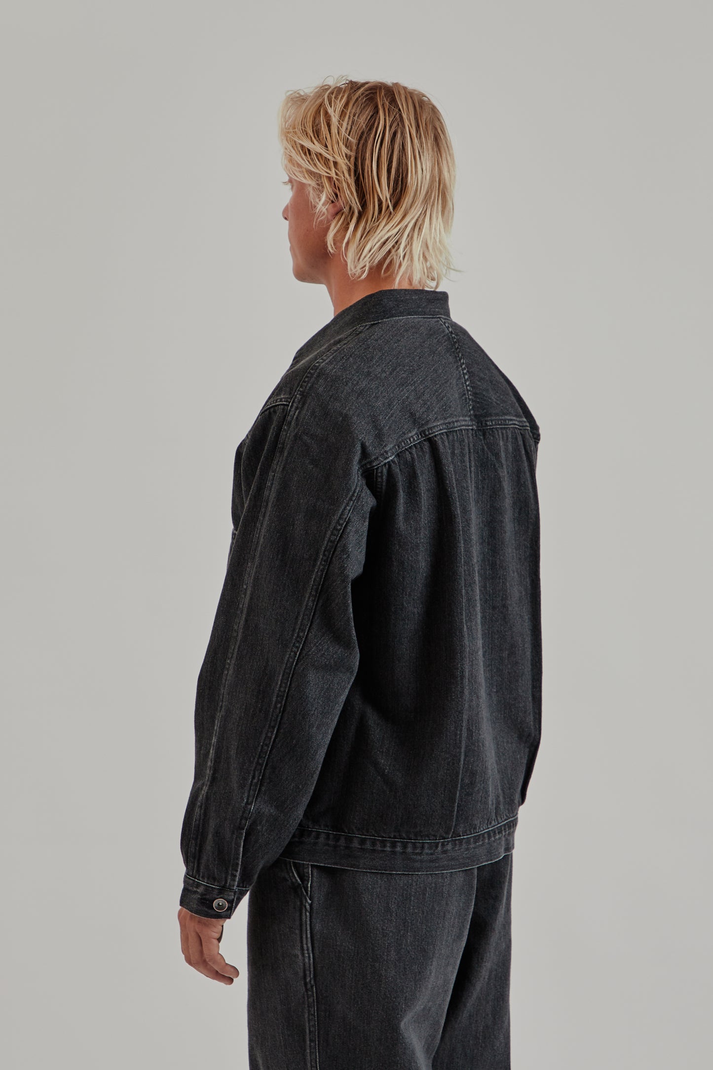 Nanamica FW25 Short Denim Jacket Gray 4