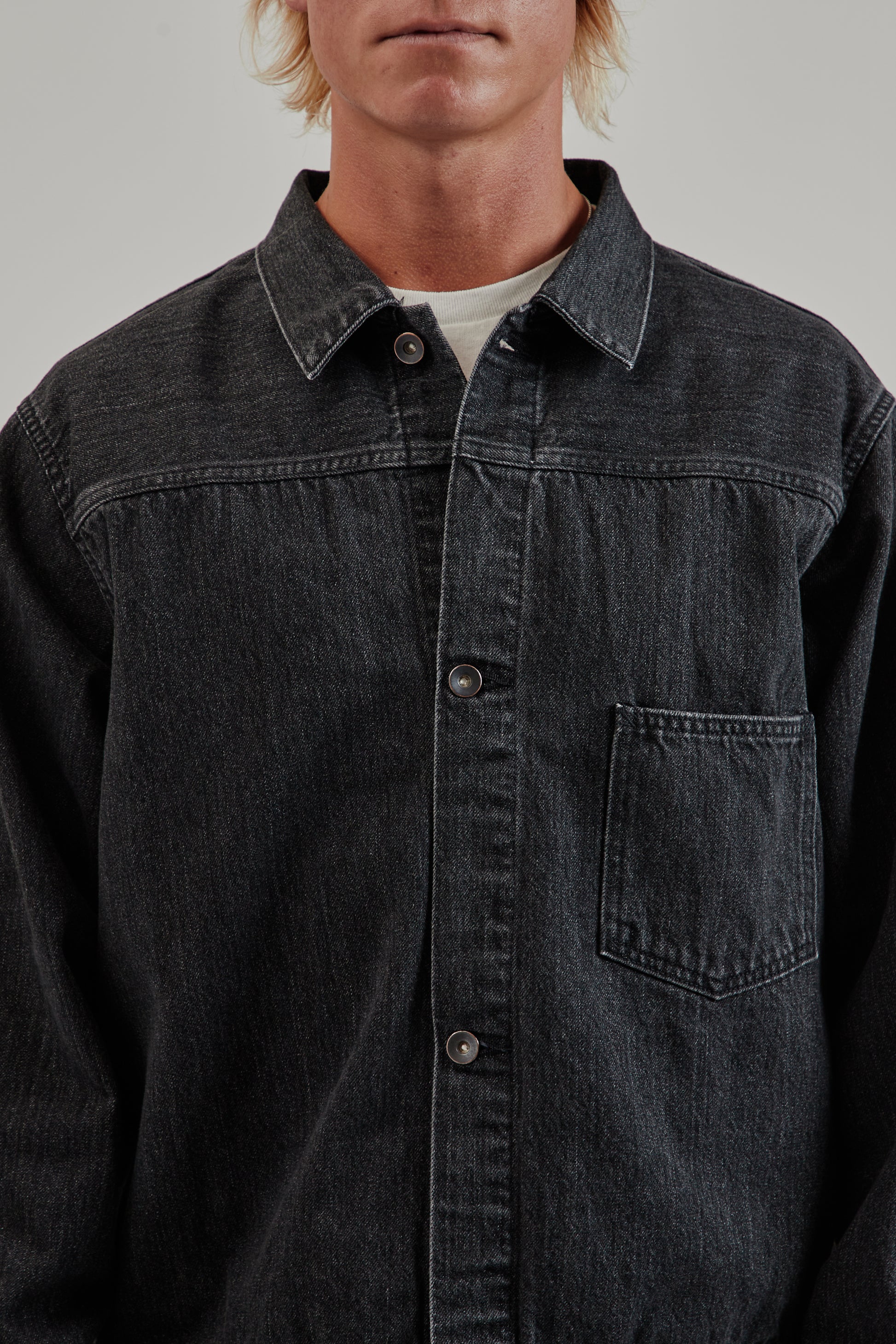 Nanamica FW25 Short Denim Jacket Gray 6