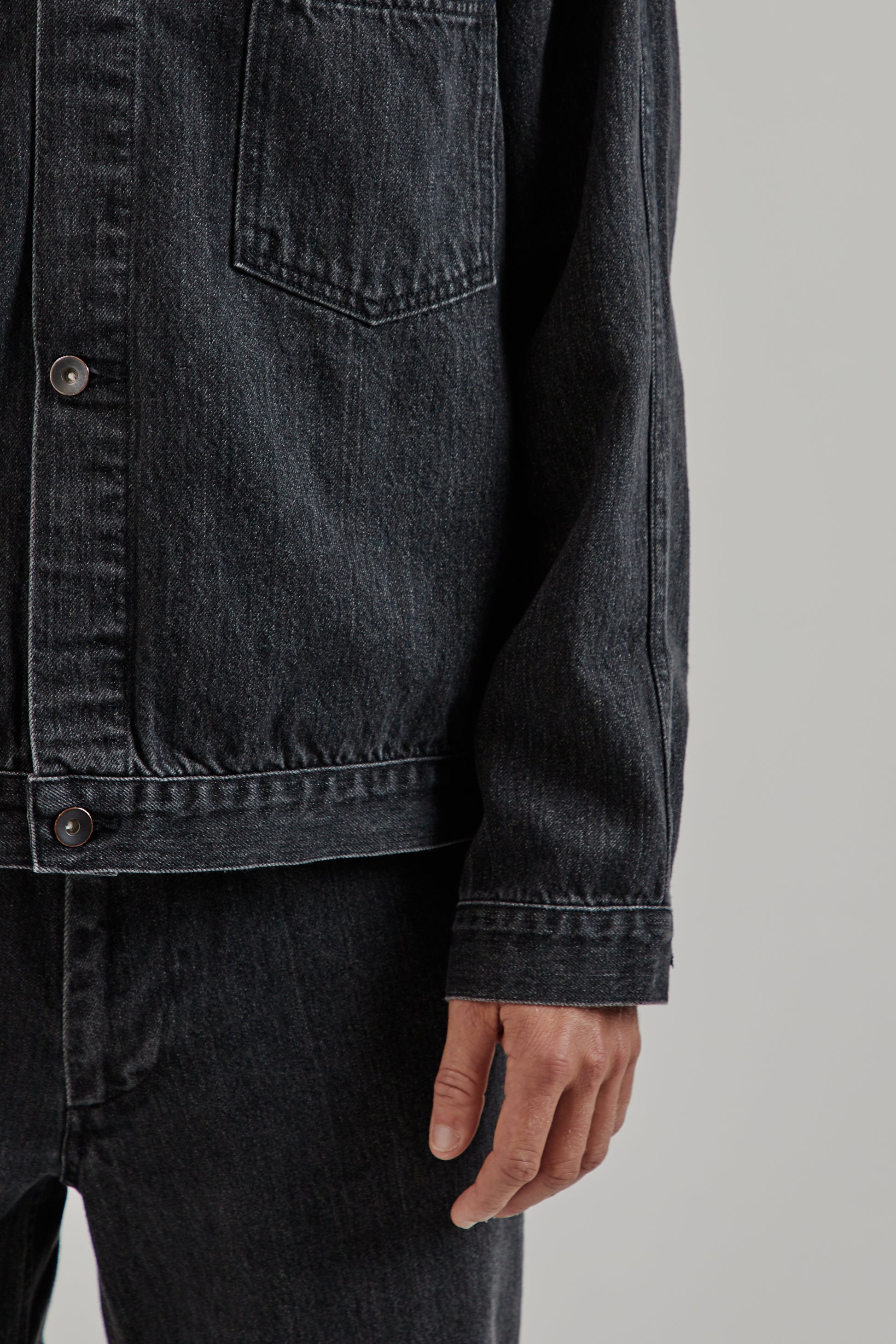 Nanamica FW25 Short Denim Jacket Gray 8