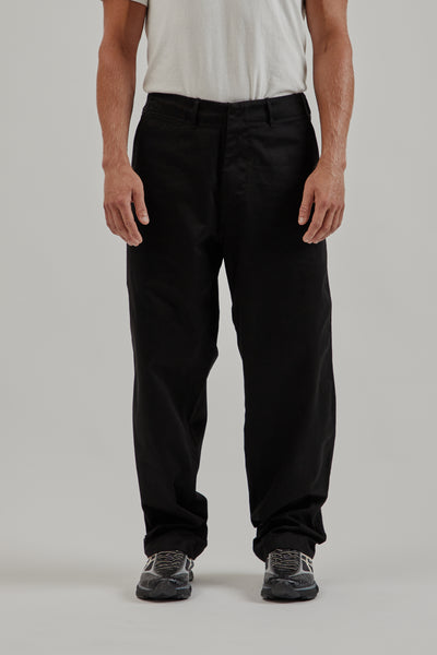 Nanamica Wide Chino Pants - Black | Wallace Mercantile Shop