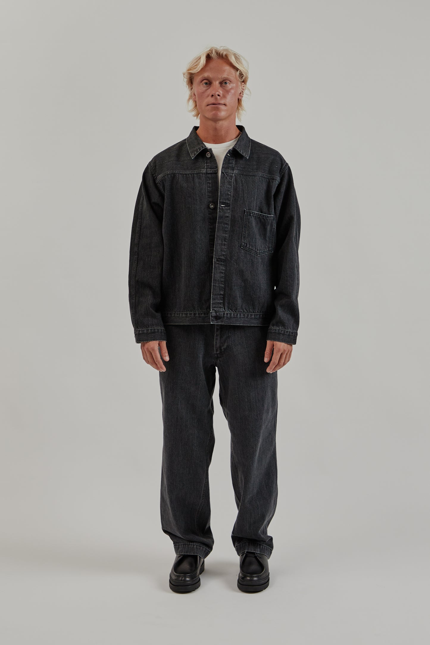 Nanamica FW25 Wide Denim Pants Gray 1