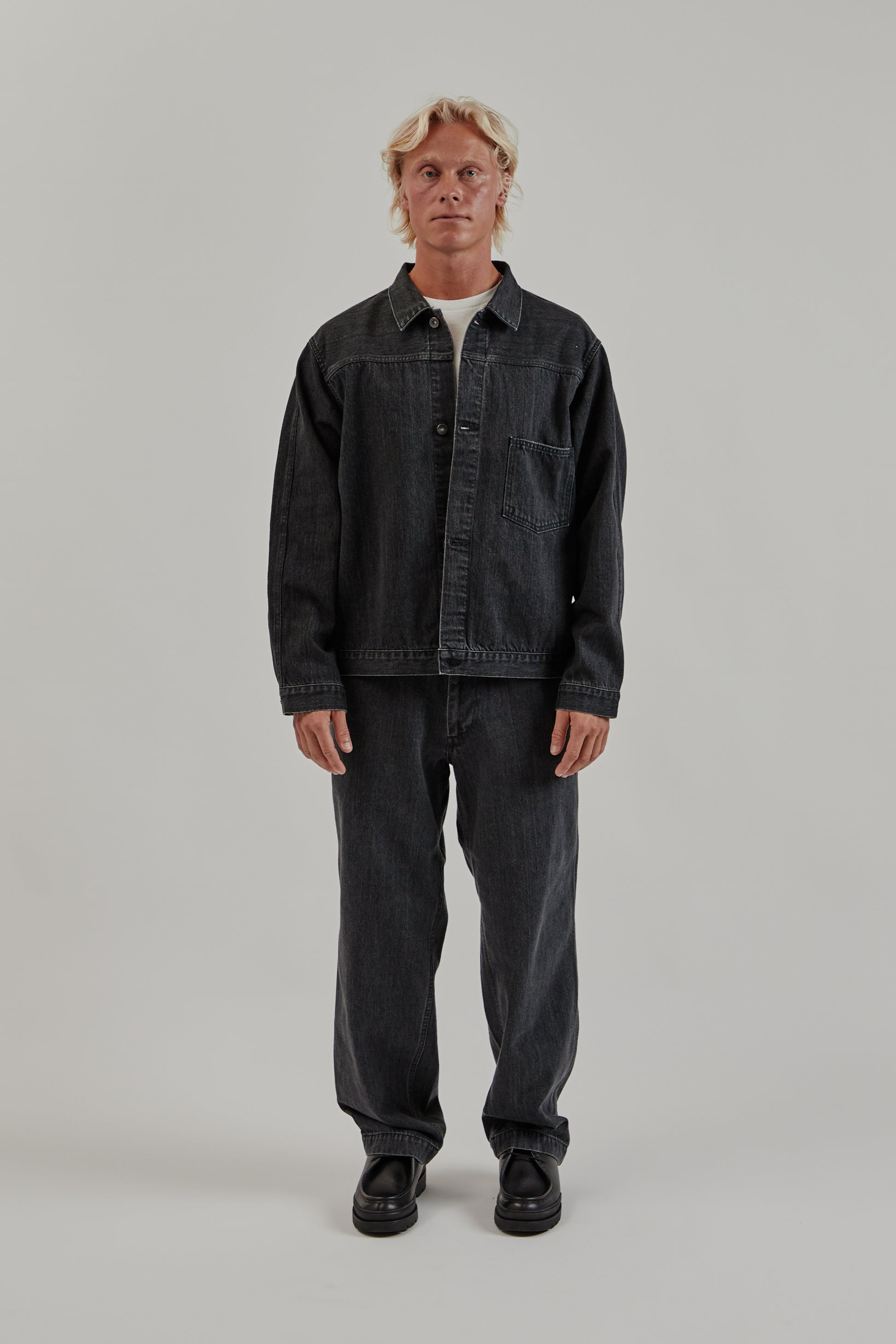 Nanamica FW25 Wide Denim Pants Gray 1