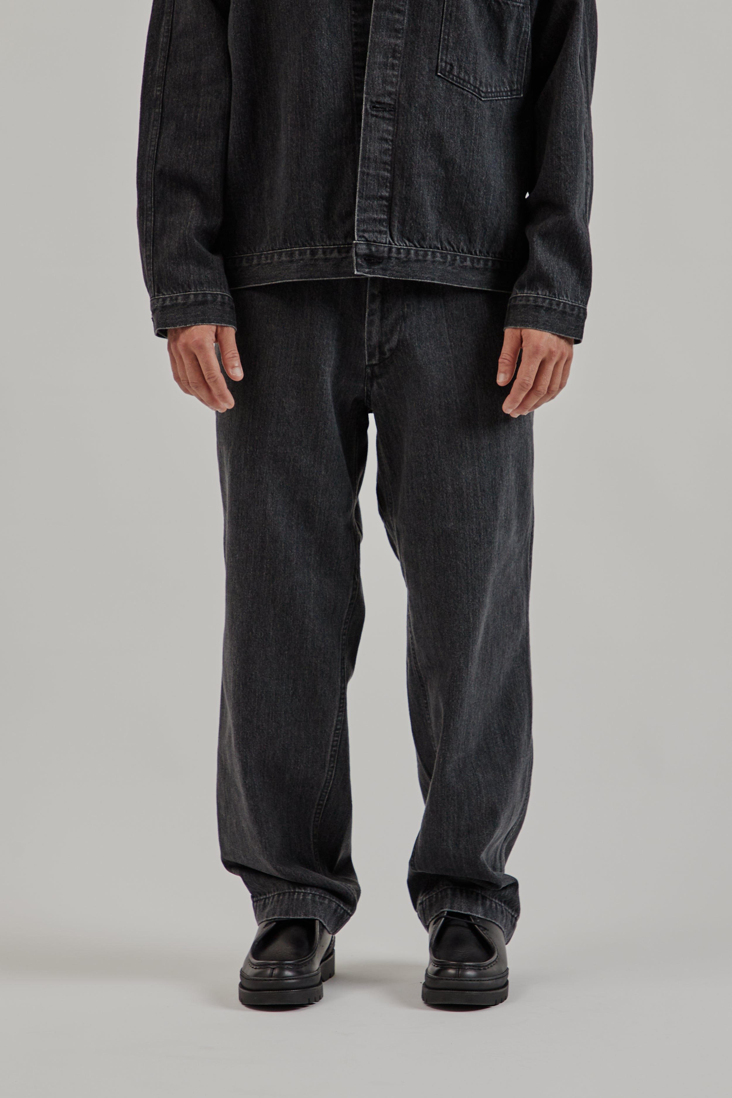 Nanamica Wide Denim Pants - Gray | Wallace Mercantile Shop