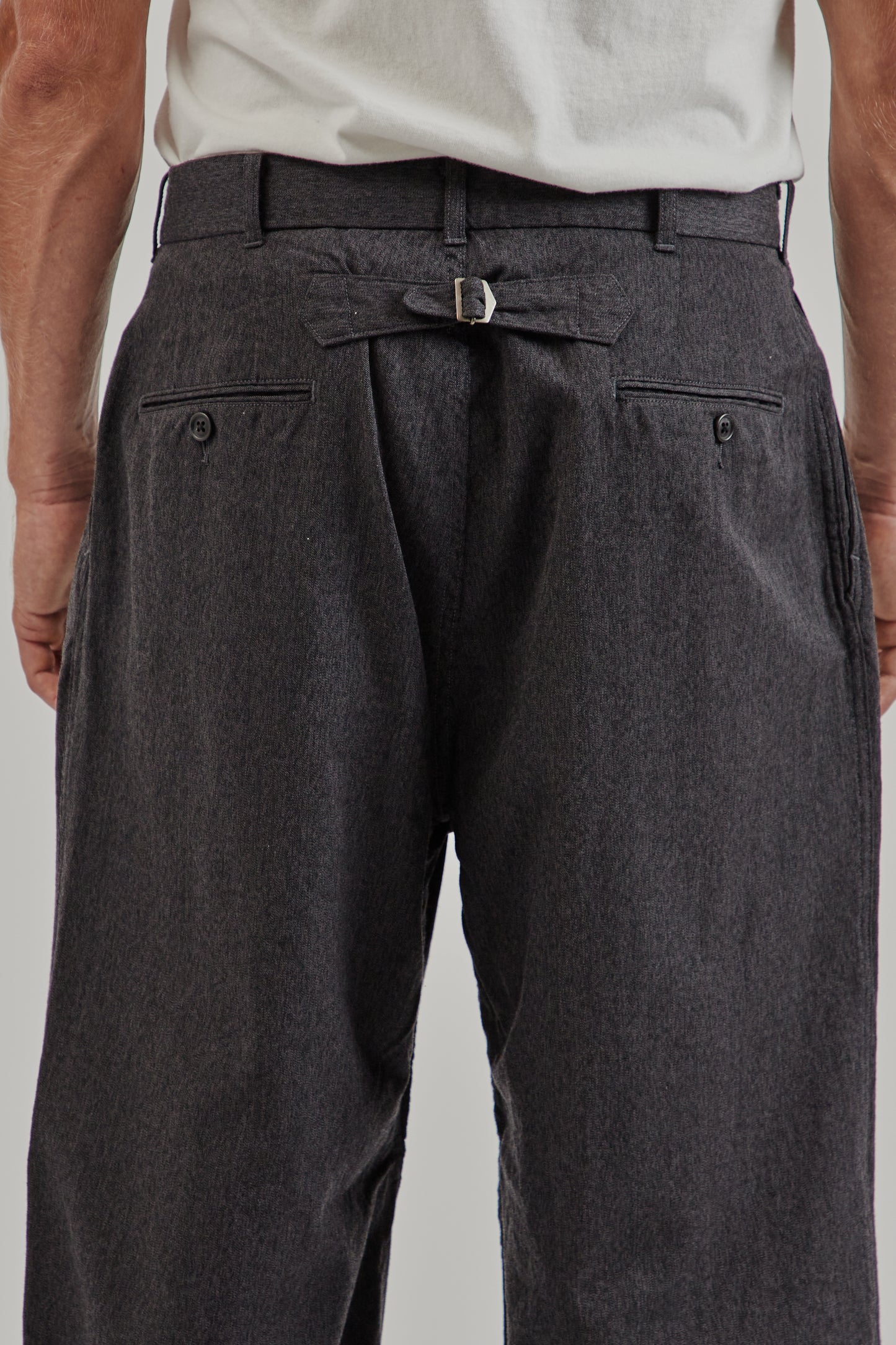 Nanamica FW25 Wool Gabardine Pleat Pants Charcoal 5