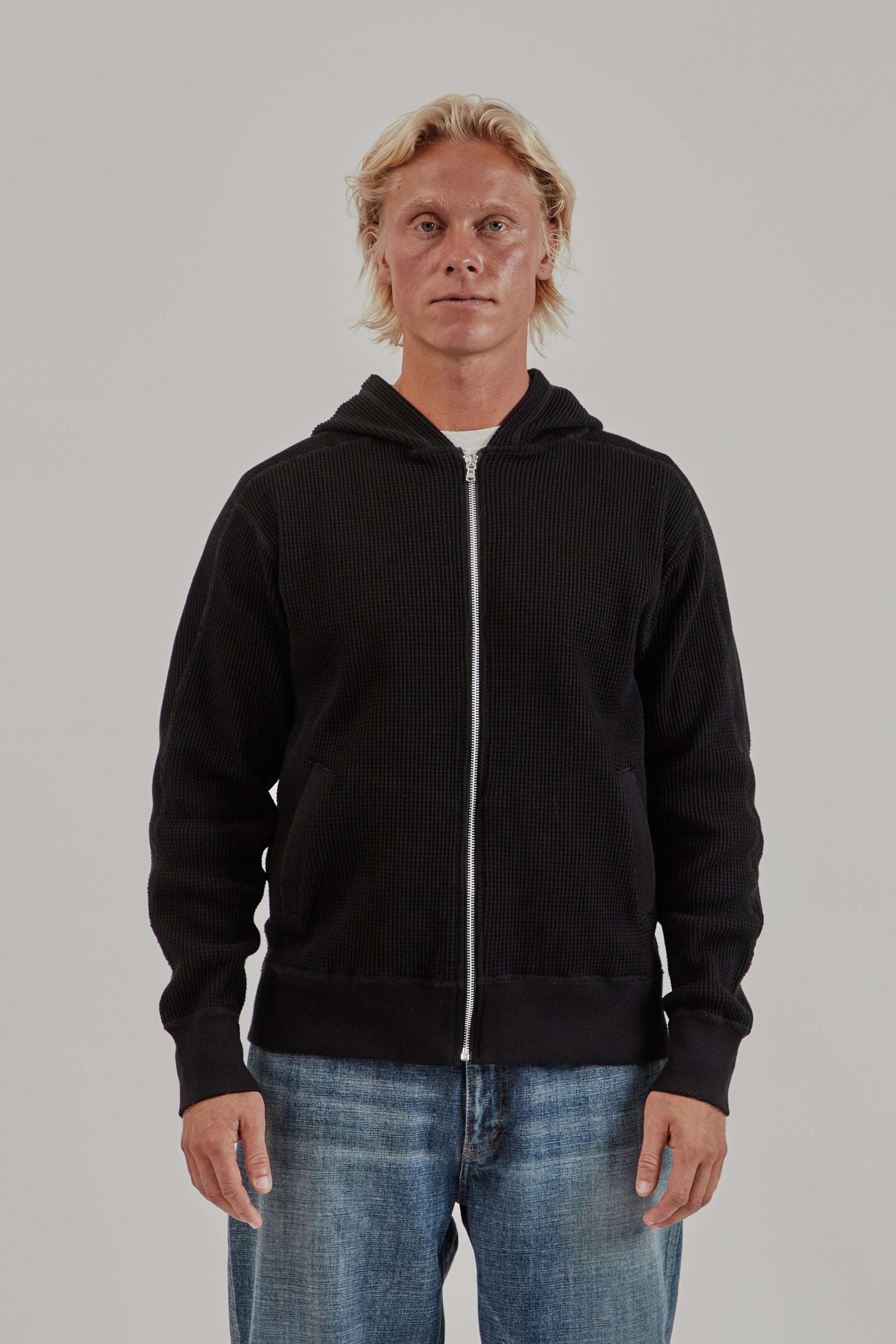 Nanamica FW25 Zip Up Thermal Hoodie Black 2